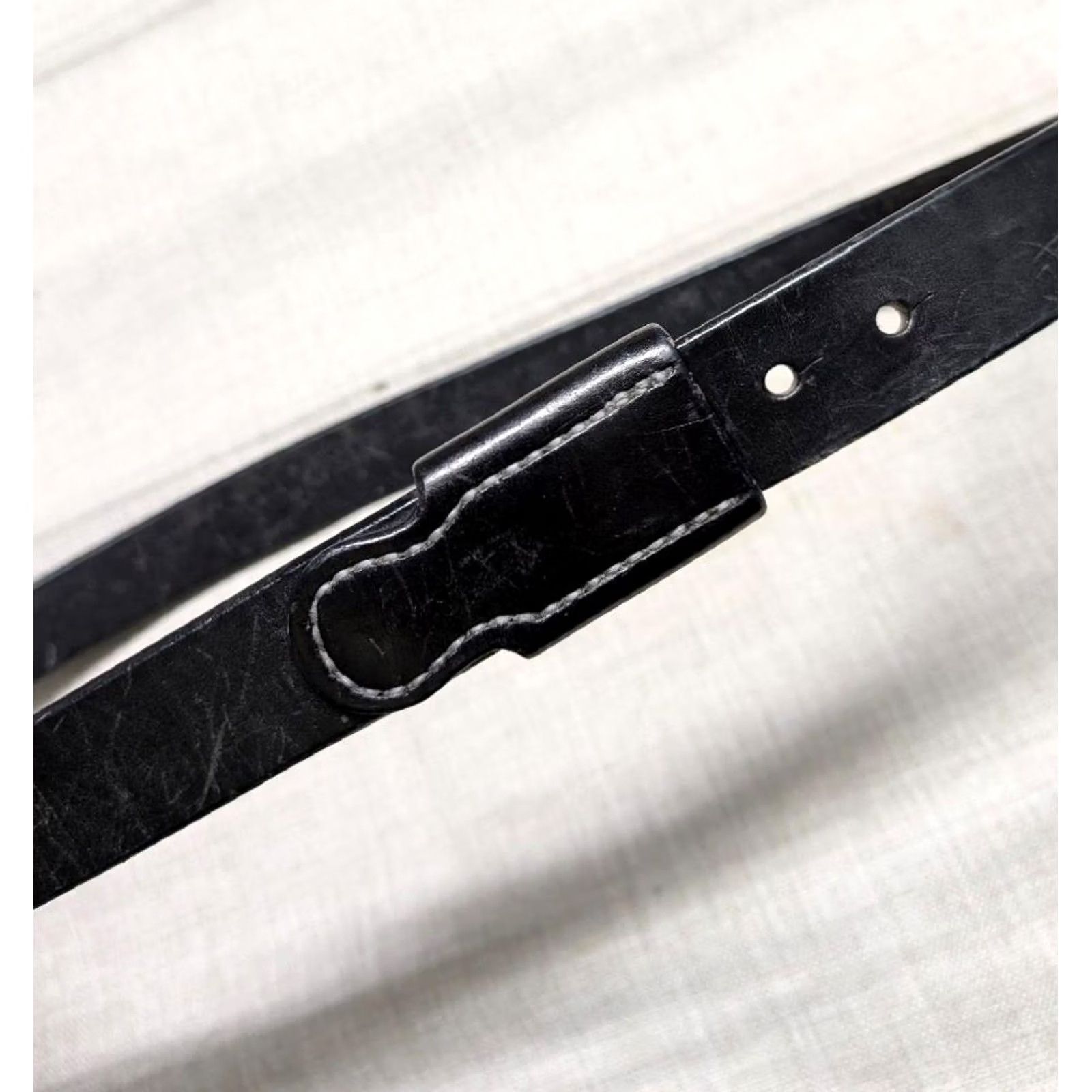 Vintage Two Fools Leather Goods belt Western Leather brown 48 Dress Belt Men's 1-1/2" width Harness Leather Size ONE SIZE - 3 Thumbnail