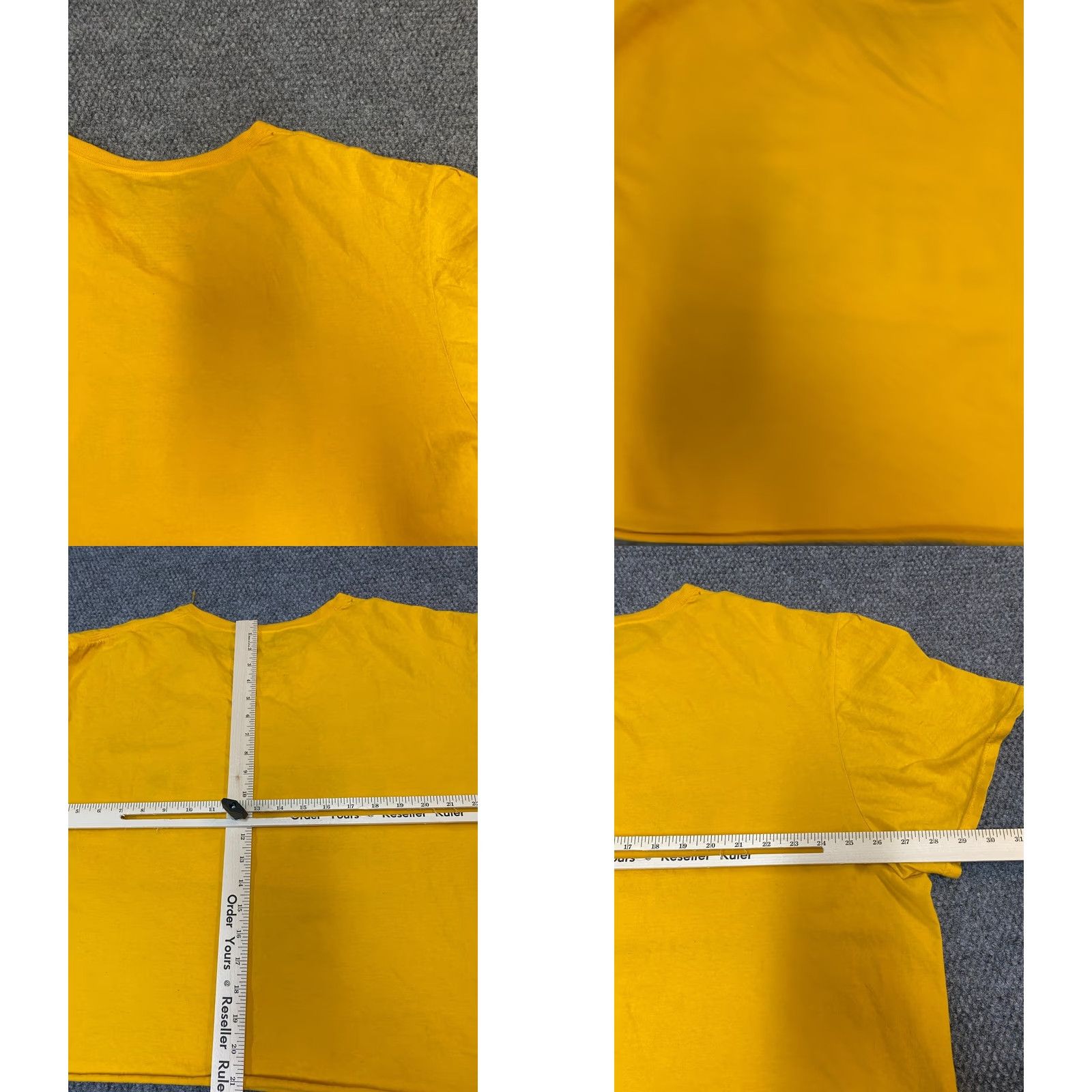 Vintage Tetris Womens Blouse 3X Plus Yellow Crew Neck Long Sleeve Ruffle Breathable Size XXL / US 16-18 / IT 52-54 - 8 Thumbnail
