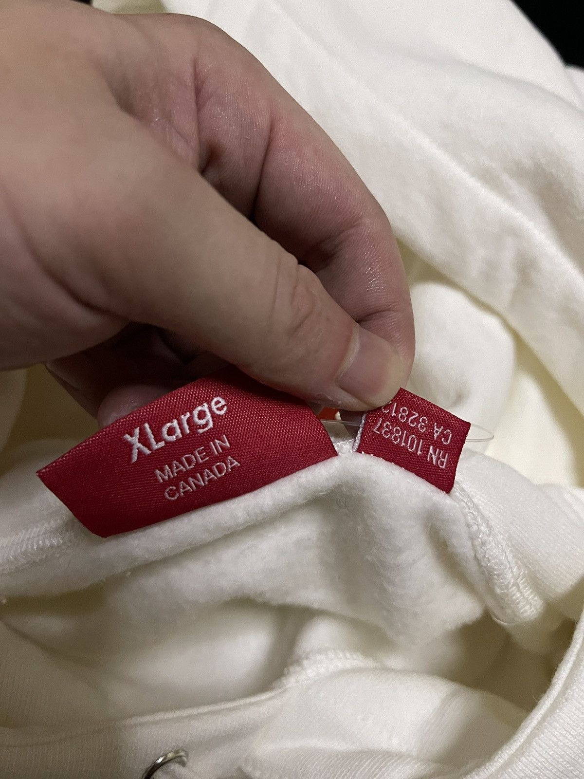Supreme Supreme ss16 red on white motion logo hooded sweatshirt Size US XL / EU 56 / 4 - 5 Thumbnail