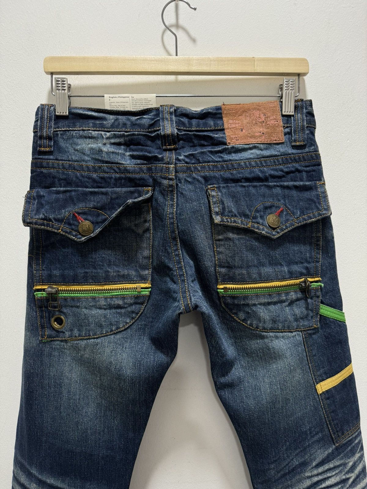 Japanese Brand JAPANESE DESIGN RIPPED WHISKERS FLARED LEG DISTRESSED JEANS Size US 29 - 12 Thumbnail