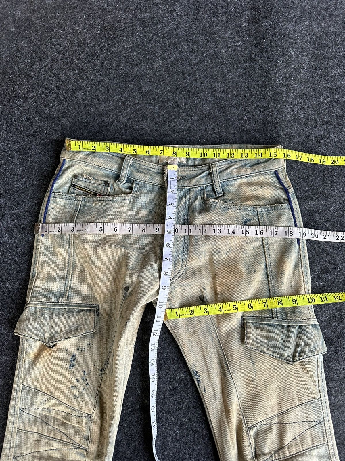 Diesel Diesel Biker Denim Dirty Mudwash Paint Design 30x34 D521 Size US 29 - 9 Thumbnail