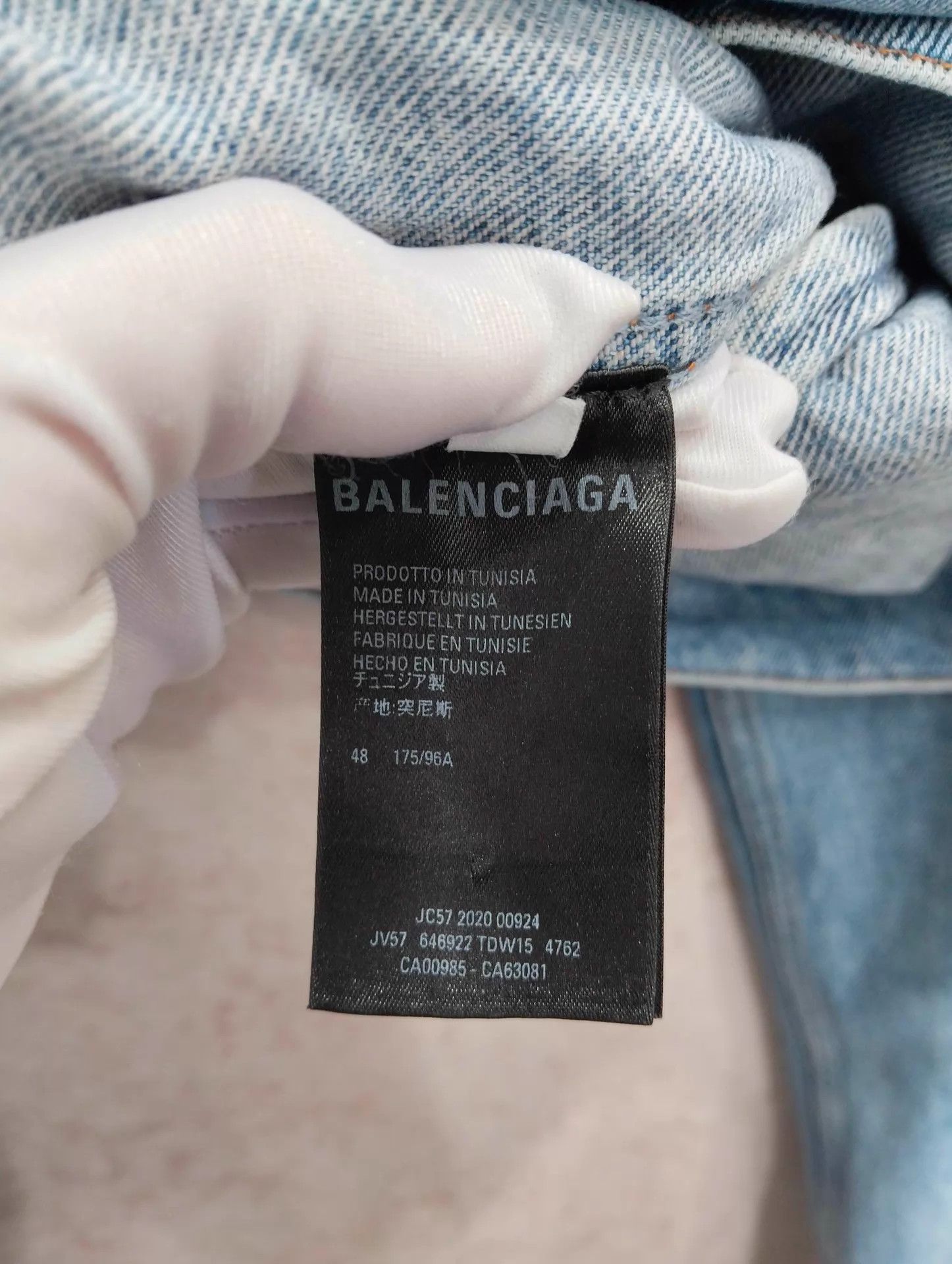 Balenciaga Balenciaga 7-Lang Print Logo Oversized Denim Jkt 48 Size US M / EU 48-50 / 2 - 5 Thumbnail