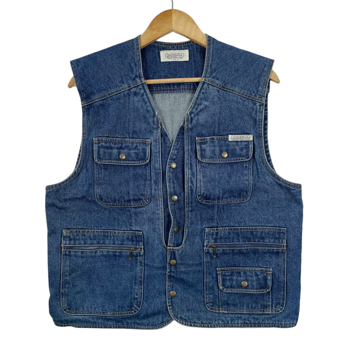 Japanese Brand Vintage Zebra Denim Jeans Tactical Vest Size US L / EU 52-54 / 3 - 2 Thumbnail