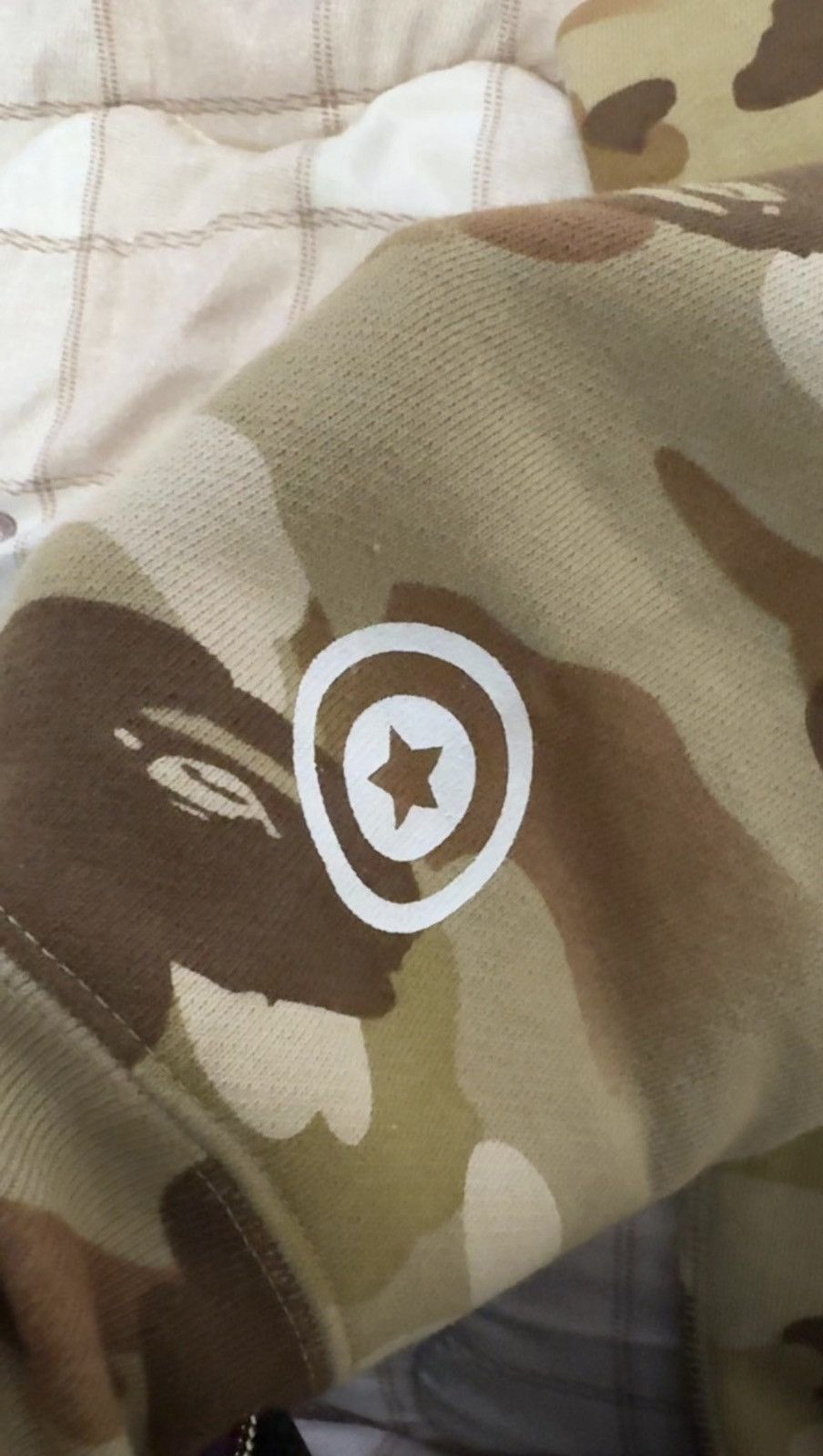 Bape BAPE 1st Camo Shark WGM Full Zip Hoodie (Beige) Size US M / EU 48-50 / 2 - 7 Thumbnail