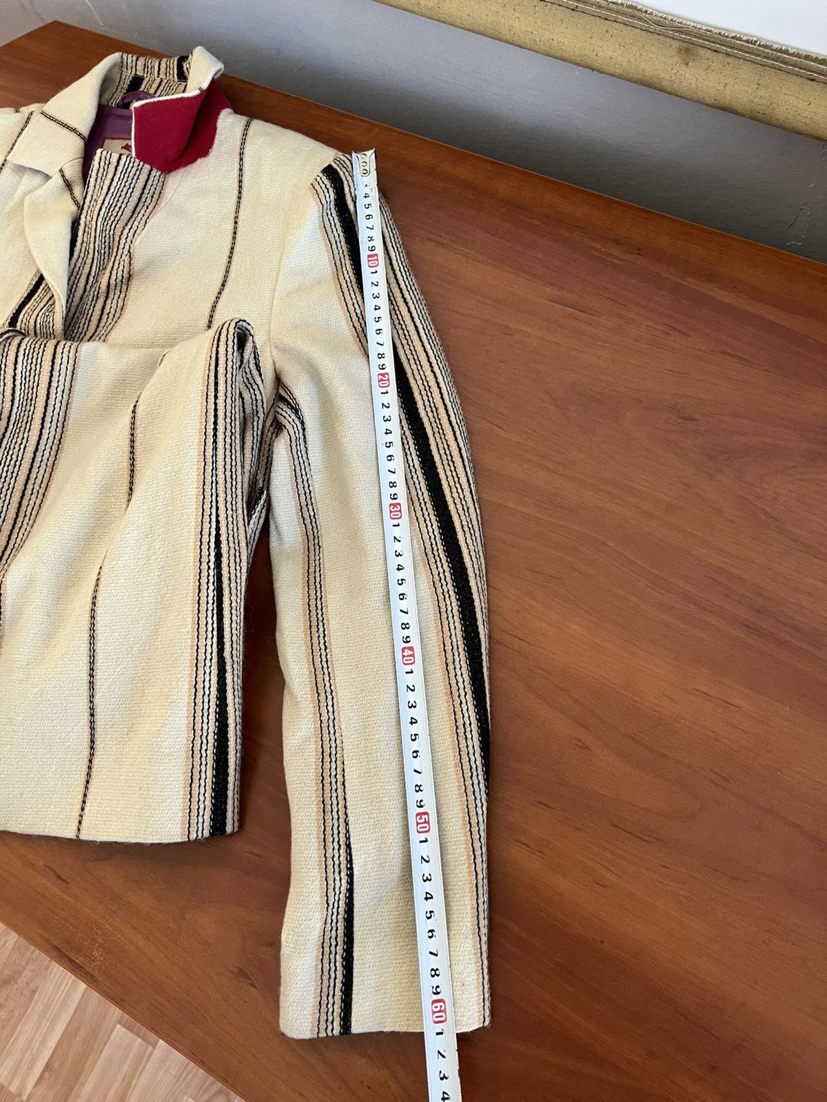 Etro VINTAGE ETRO MILANO WOOL STRIPED WOMEN CLASSIC COAT JACKET42 Size M / US 6-8 / IT 42-44 - 20 Thumbnail