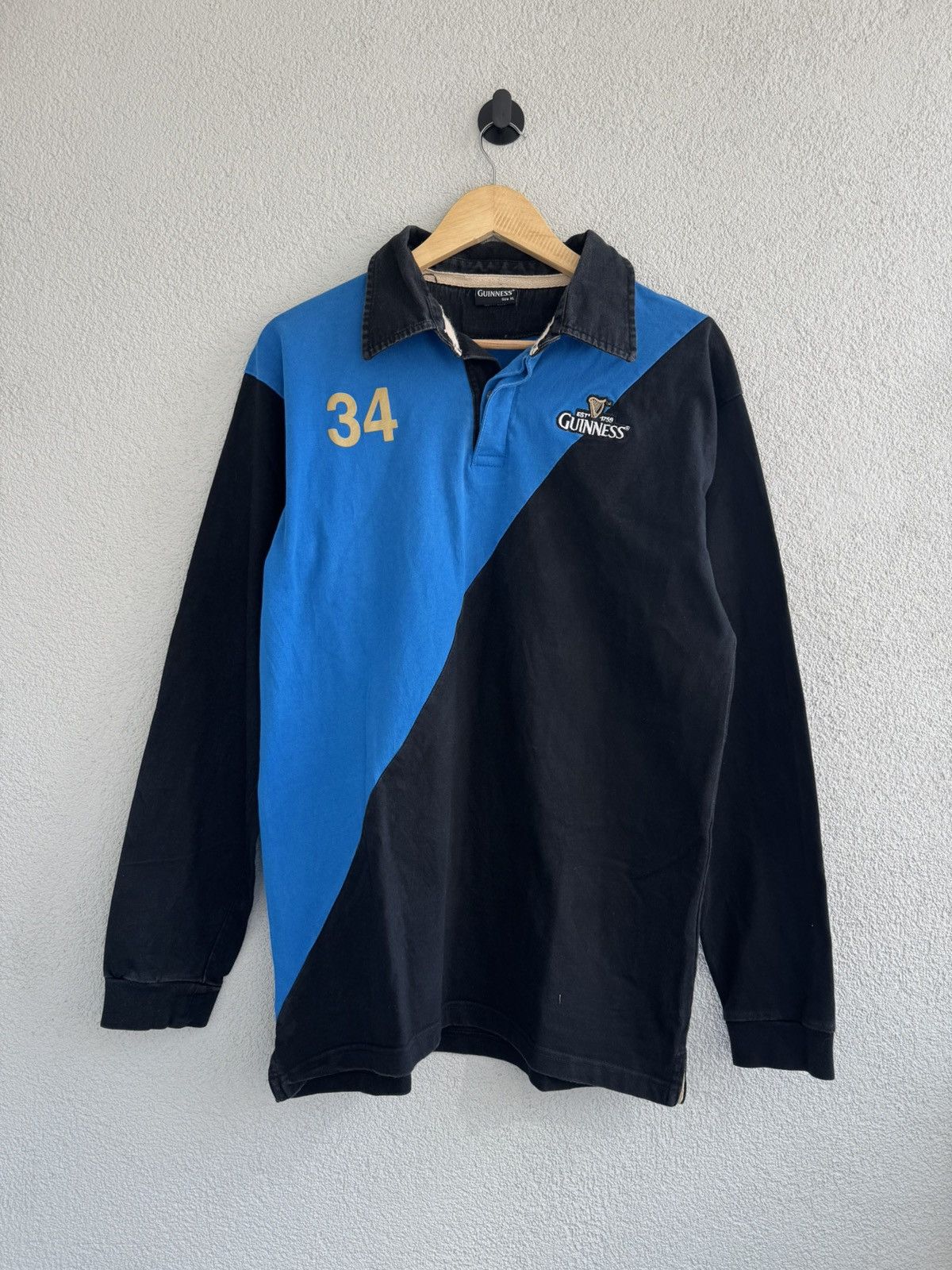 Vintage Guinness Rugby Shirt Long Sleeve Polo #34 Vintage Size US XL / EU 56 / 4 - 1 Thumbnail