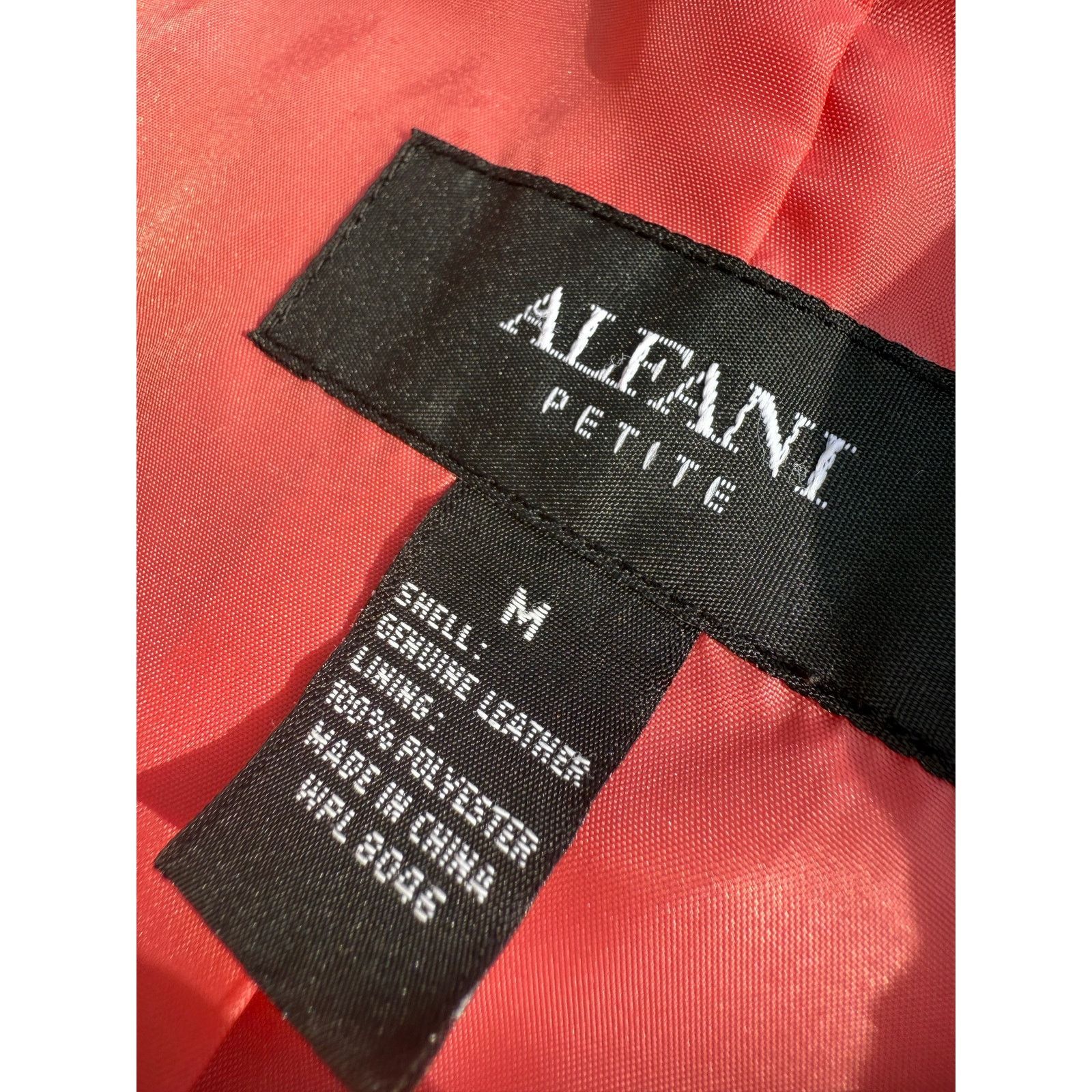 Alfani ALFANI Petite Genuine Leather Jacket Size M / US 6-8 / IT 42-44 - 2 Thumbnail