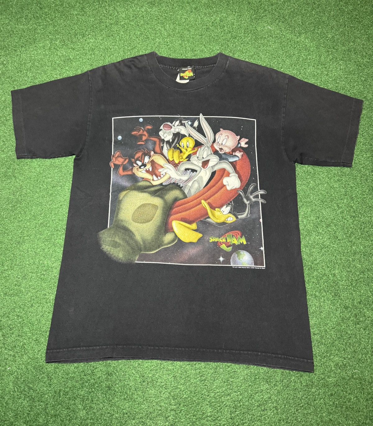 Giant 90s Space Jam Micheal Jordan Warner Bros Movie Promo Tee Size US L / EU 52-54 / 3 - 1 Thumbnail