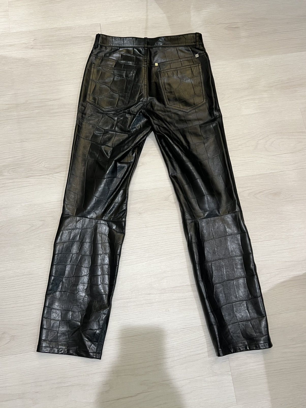 Givenchy Givenchy Croc Embossed Leather Pants Size US 32 / EU 48 - 9 Thumbnail