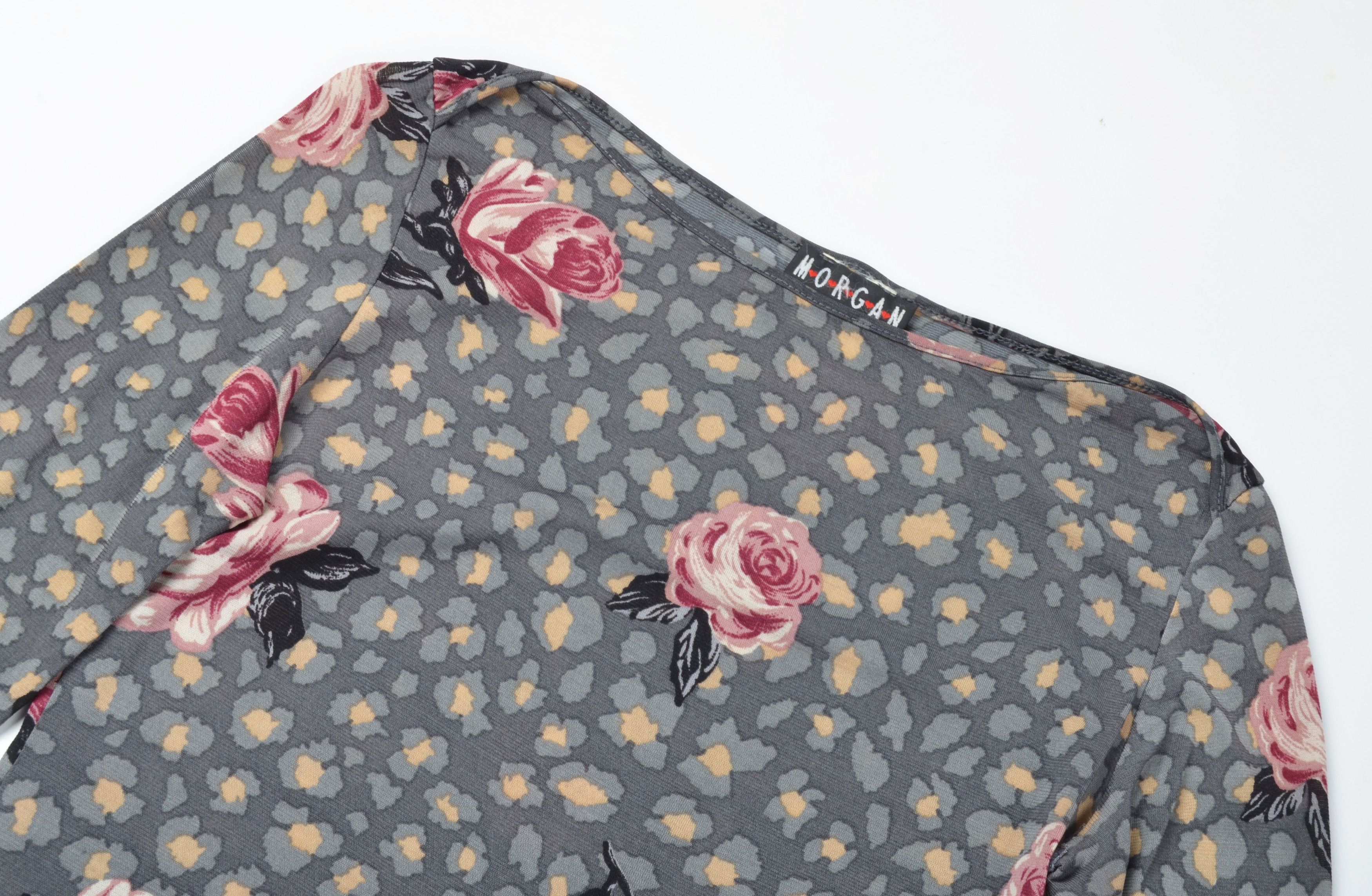 Morgan De Toi Morgan de Toi Euro Y2K 2000s Mesh Floral Boat Neck Top Size S / US 4 / IT 40 - 5 Thumbnail