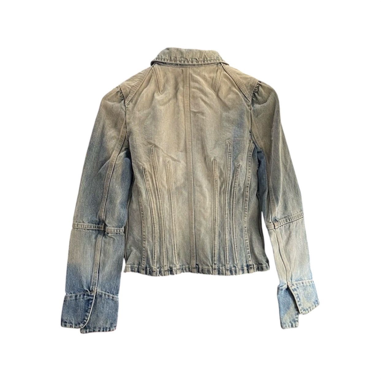 Marc Jacobs Vintage Y2K Marc Jacobs Puff Sleeve Denim Trucker Jacket Size S / US 4 / IT 40 - 2 Thumbnail