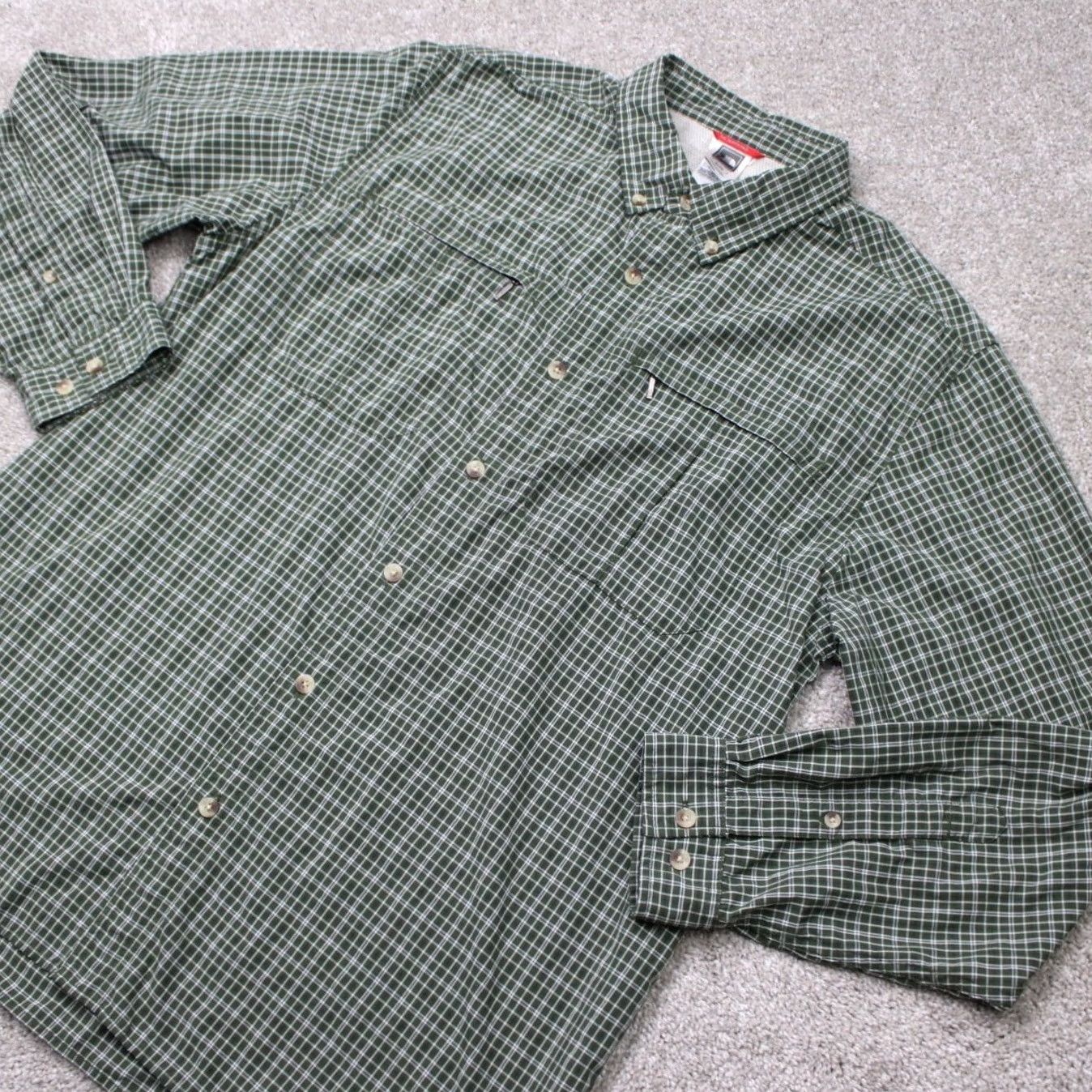 The North Face The North Face Shirt Mens XL Green Plaid Long Sleeve Button-Up Pocket Vented Size US XL / EU 56 / 4 - 3 Thumbnail