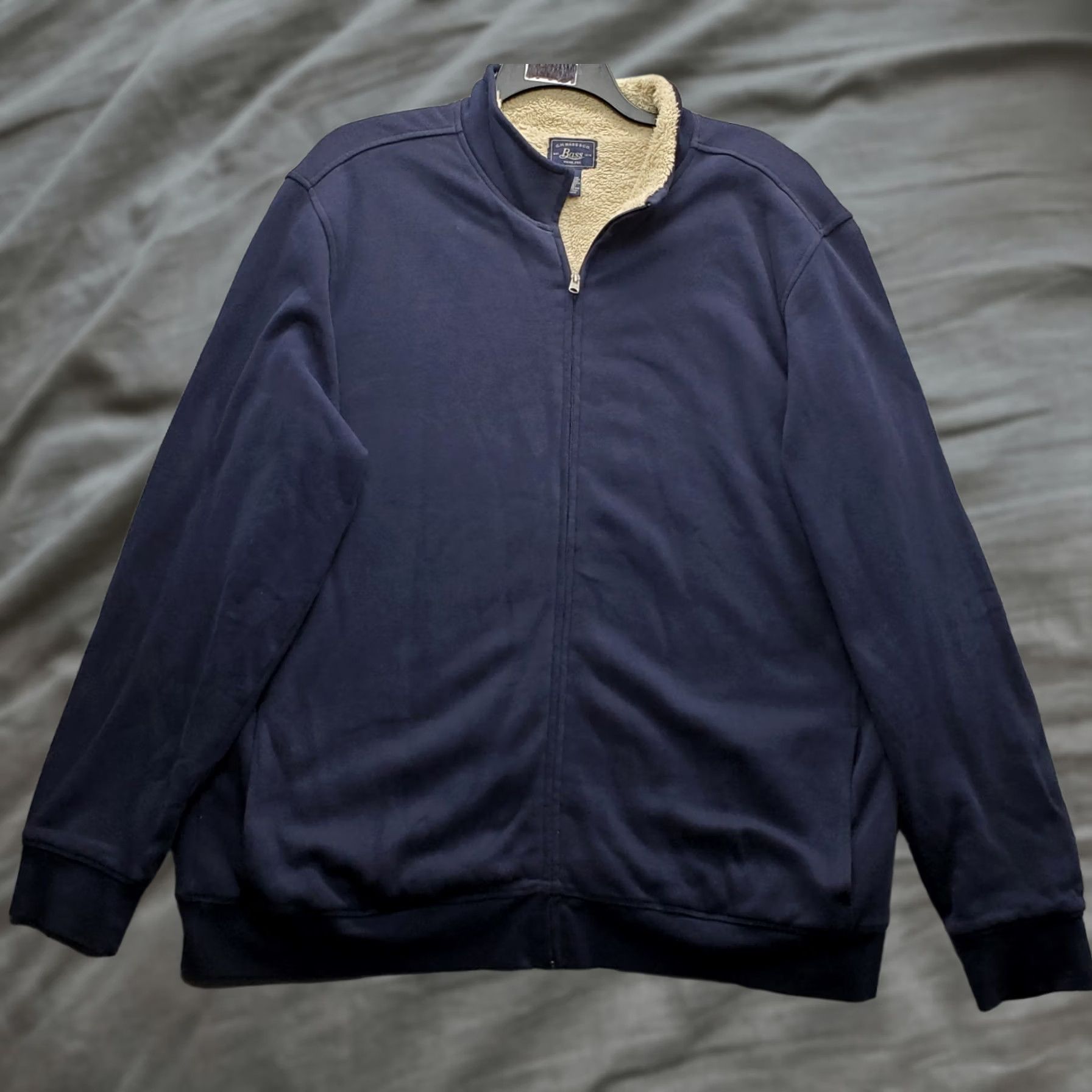 Vintage G.H. Bass & Co. Jacket Mens XXL Navy Sherpa Lined Cozy Warm Full Zip Shirt Mens XXL Navy Sherpa Lined Full Zip Size US XXL / EU 58 / 5 - 1 Thumbnail