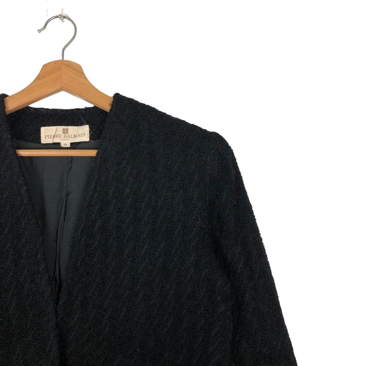 Vintage 🔥Rare Vintage Mohair Wool Jacket Pierre Balmain Paris Size M / US 6-8 / IT 42-44 - 6 Thumbnail
