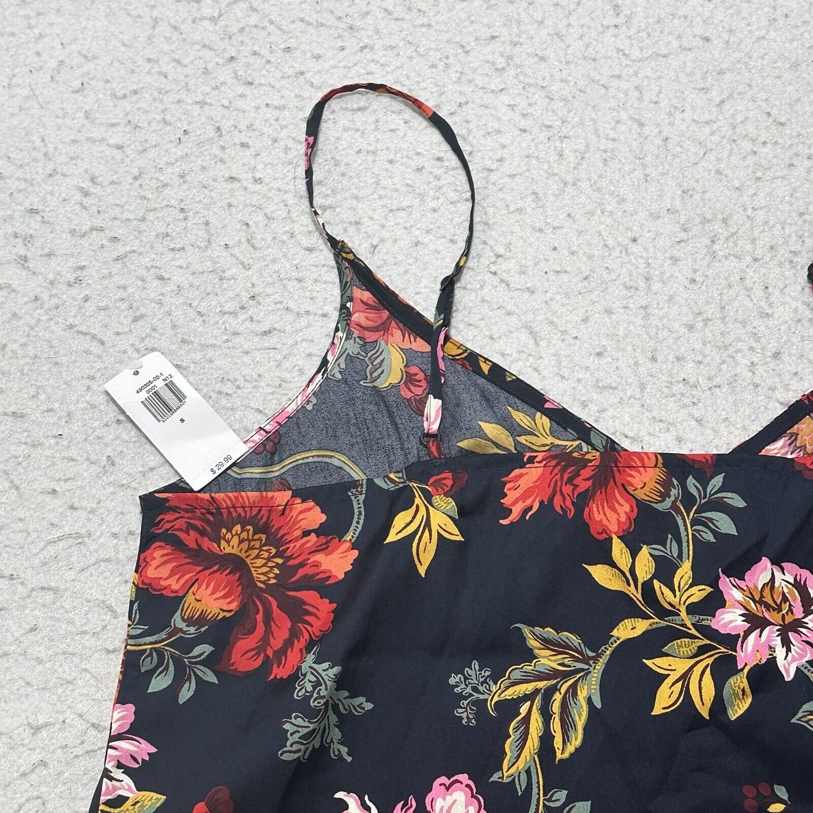 Old Navy Old Navy Small Navy Blue Floral Pajama Tank Top Lightweight Size S / US 4 / IT 40 - 14 Thumbnail
