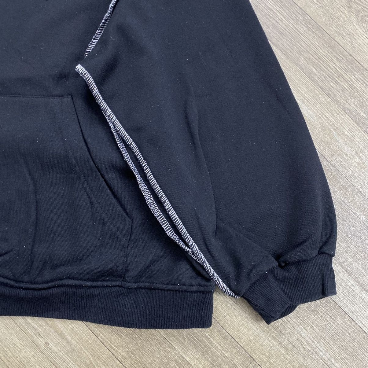 Japanese Brand 2000s Dazy Black Boxy Fit Kmrii Y2K Lgb Style Fur Hoodie Size US L / EU 52-54 / 3 - 6 Thumbnail