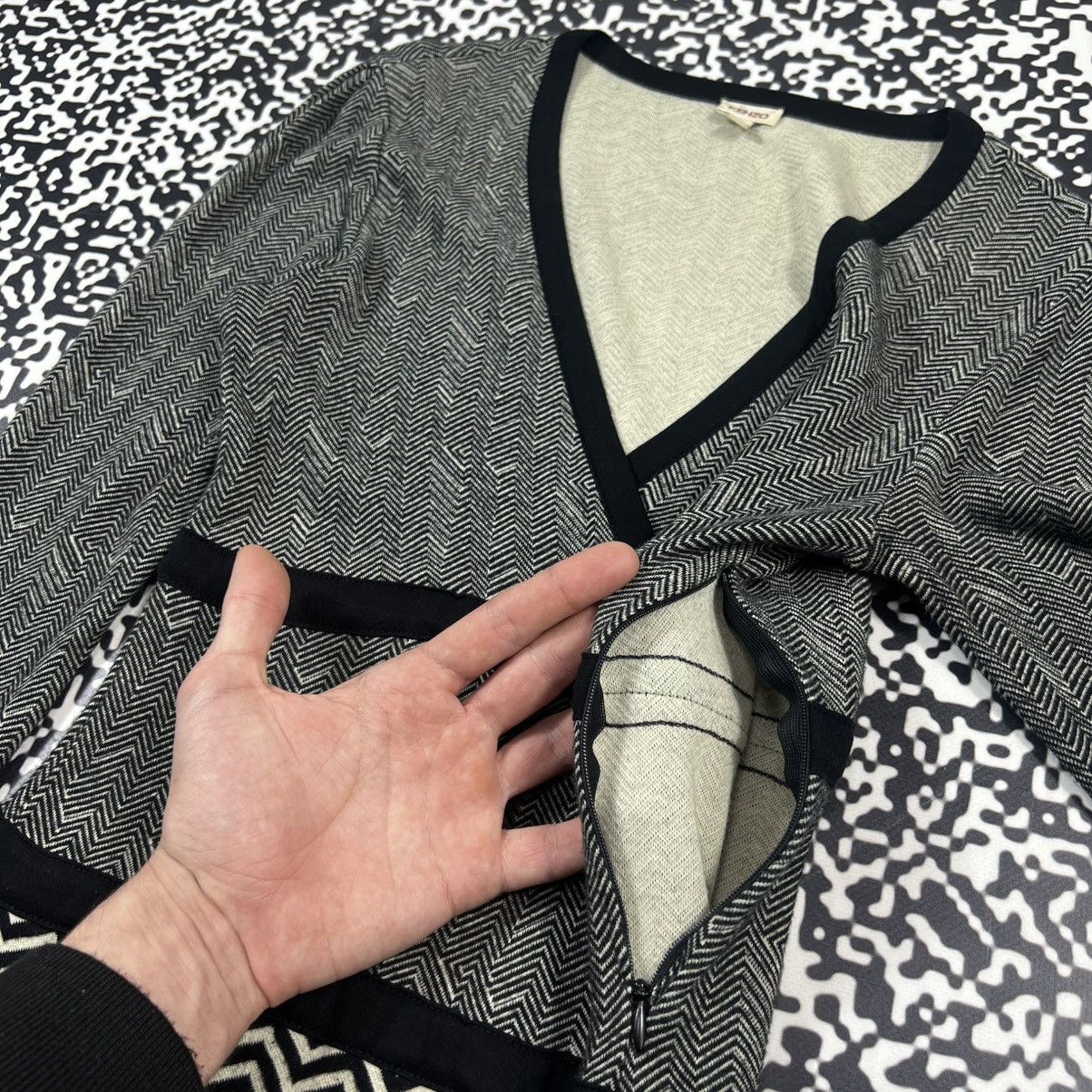 Kenzo Vintage Y2K Kenzo Paris Abstract Print Luxury Mini Dress Size M / US 6-8 / IT 42-44 - 16 Thumbnail