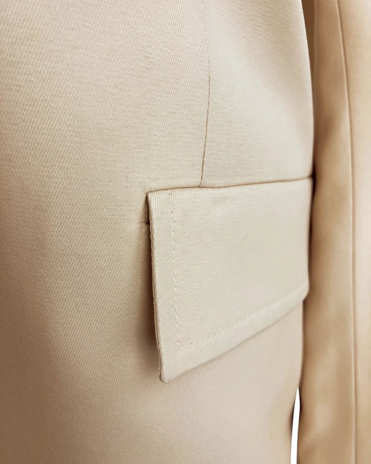 Jil Sander Jil Sander Techno-Gabardine Tailored Jacket – Champagne Size XS / US 0-2 / IT 36-38 - 5 Thumbnail