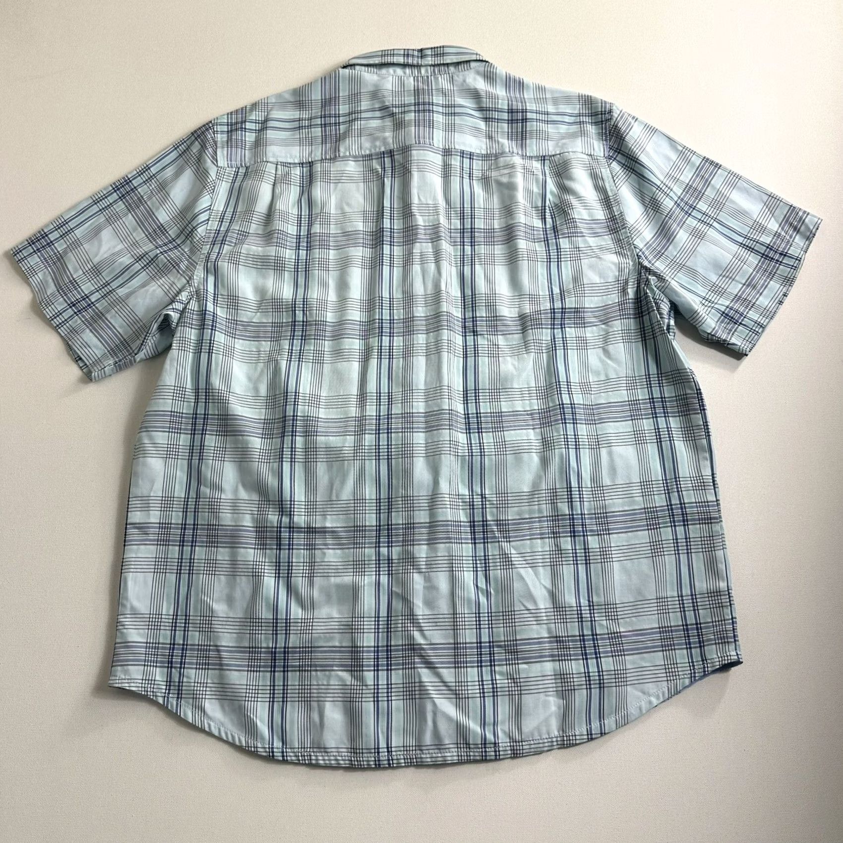 Tommy Bahama Tommy Bahama Shirt Mens The Coconut Point Plaid Short Sleeve Button-Up Blue Casual L Regular Button-Down Collared Size US 33 - 2 Thumbnail