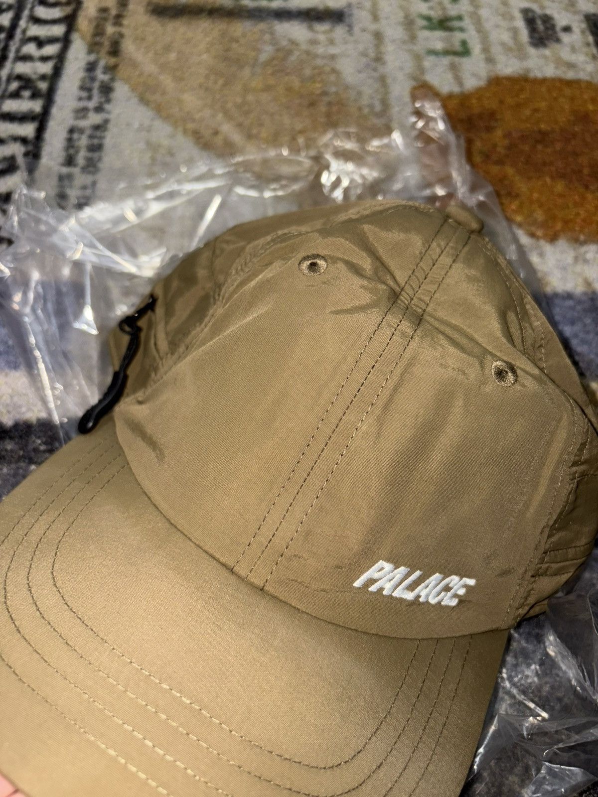 Palace Palace Font Shell Neck Saver 6-Panel Hat (SMALL/MEDIUM) Size ONE SIZE - 4 Thumbnail