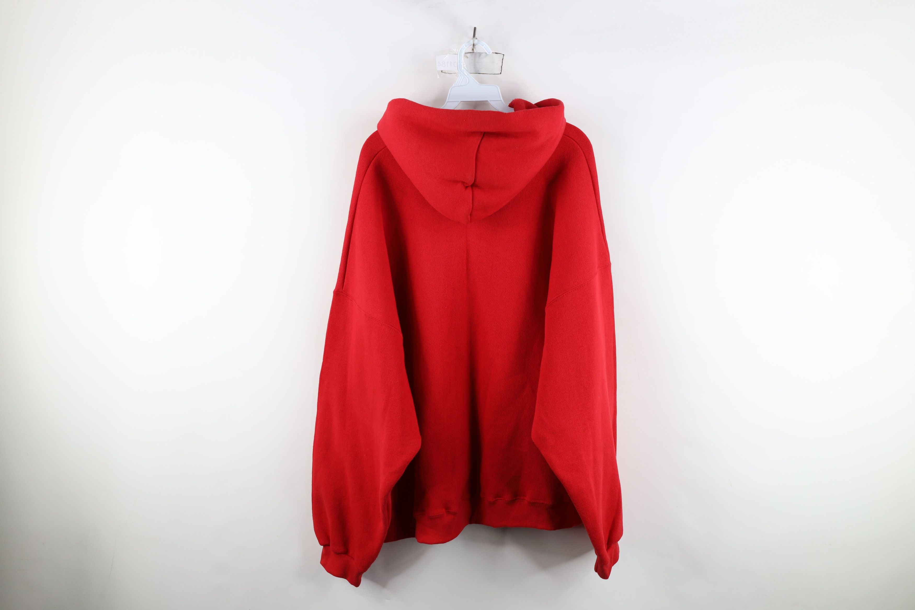 Vintage Vintage 90s Streetwear Heavyweight Hoodie Sweatshirt Red USA Size US XXL / EU 58 / 5 - 13 Thumbnail