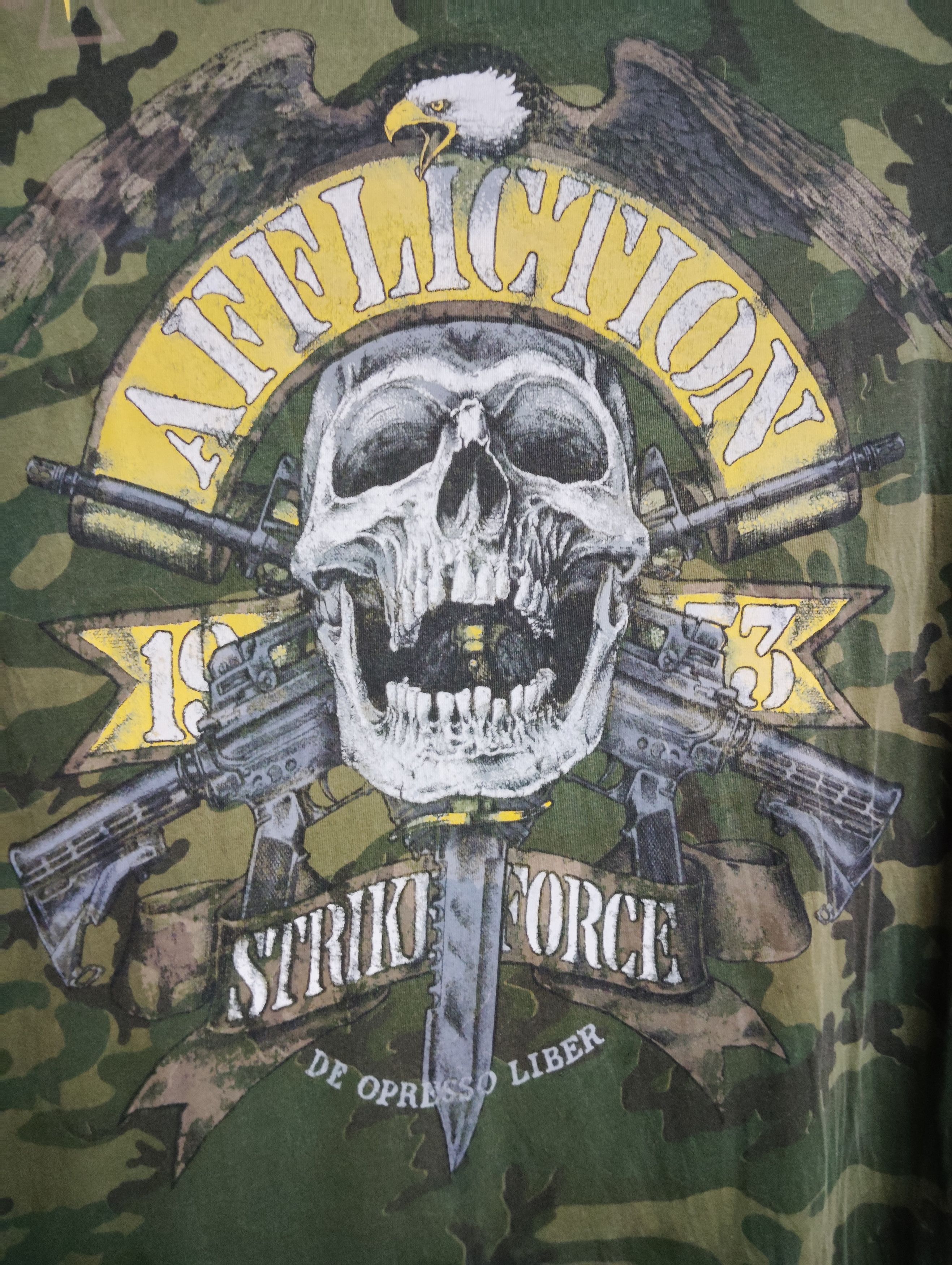 Affliction VINTAGE AFFLICTION "KILL EM ALL"CAMOUFLAGE ARMY TEES Size US M / EU 48-50 / 2 - 9 Thumbnail