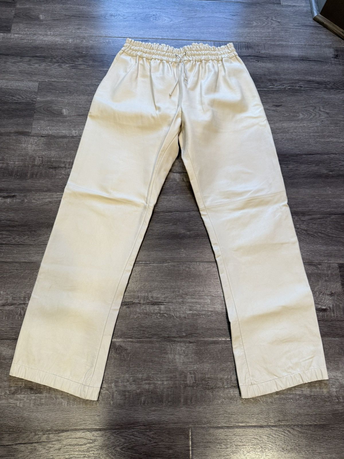Bottega Veneta Bottega Veneta White Leather Pants Size US 34 / EU 50 - 1 Thumbnail