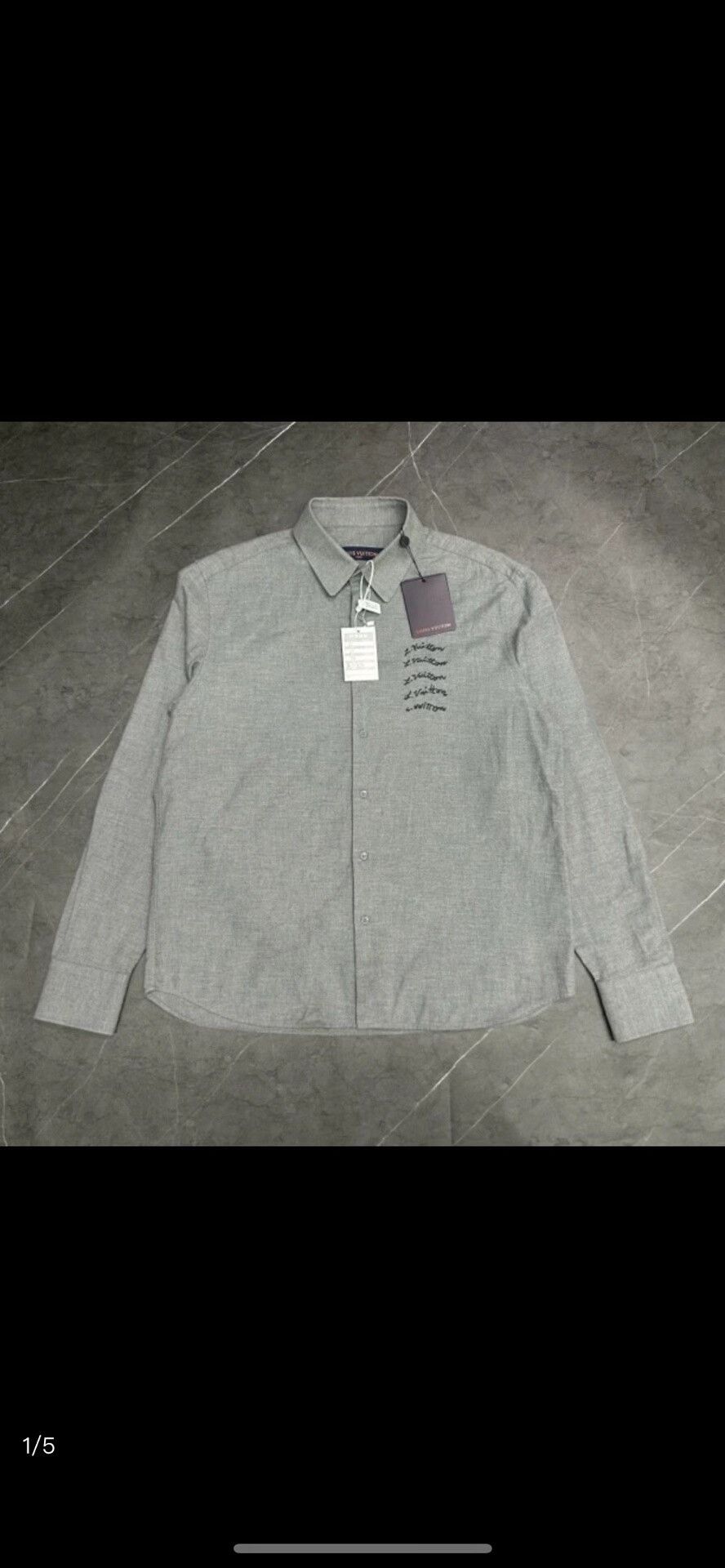 Louis Vuitton Louis Vuitton Embroidered Logo Shirt M Size Size US M / EU 48-50 / 2 - 1 Thumbnail