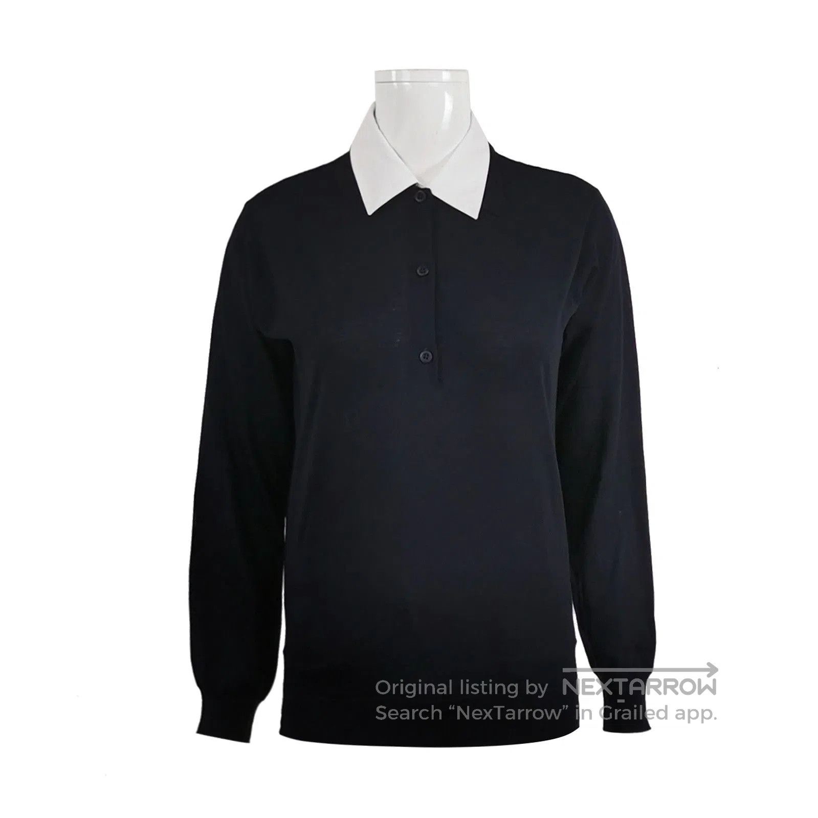 Prada Wool Color Block Button.