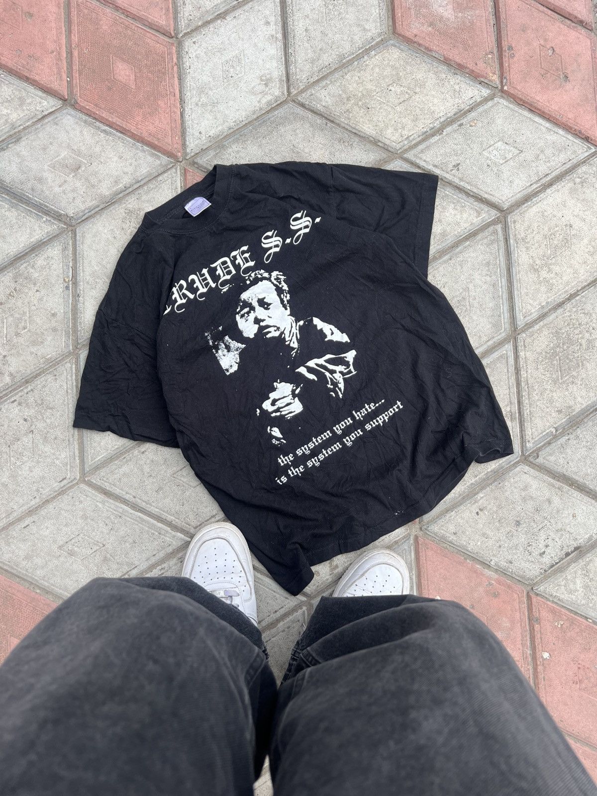 Band Tees × Vintage VINTAGE CRUDE SOCIETY SYSTEM CREATE YOUR OWN FUCKING LIFE! Size US M / EU 48-50 / 2 - 5 Thumbnail