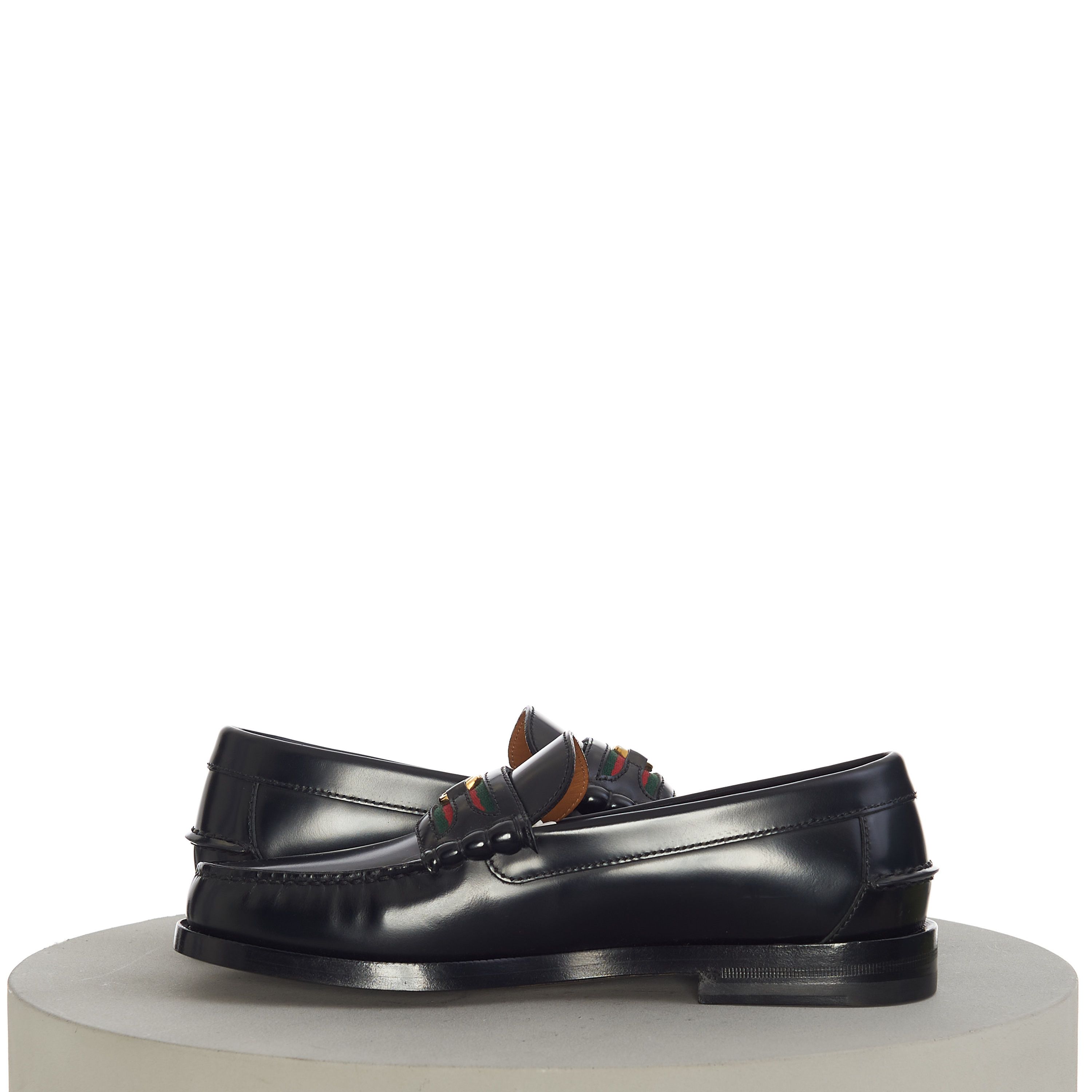 Gucci Men's Loafer With Double G In Black Leather Size US 6.5 / EU 39-40 - 9 Thumbnail