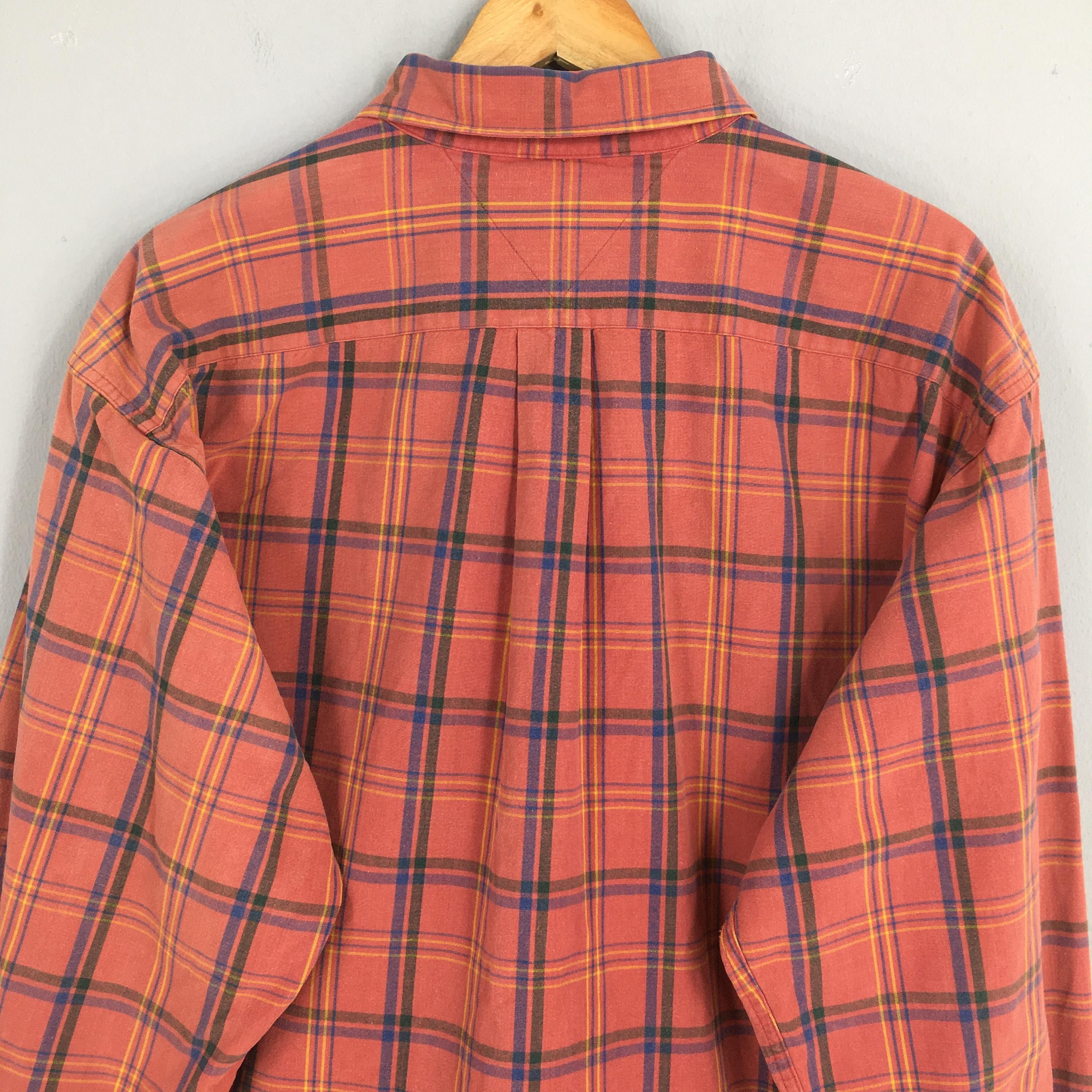 Tommy Hilfiger × Vintage Vintage 90's Tommy Hilfiger Plaid Oxfords XLarge Size US XL / EU 56 / 4 - 7 Thumbnail