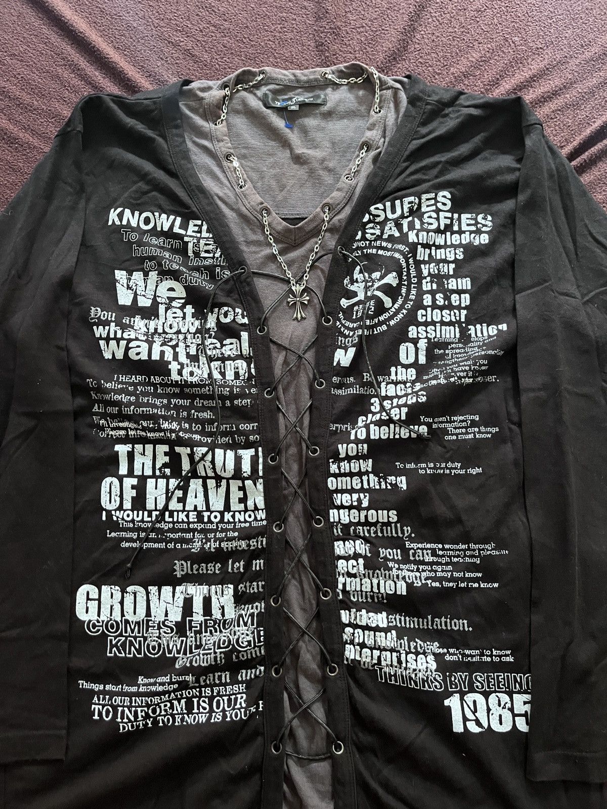 Japanese Brand JAPANESE CRAZY POEM DOUBLE LAYERS Size US L / EU 52-54 / 3 - 2 Thumbnail