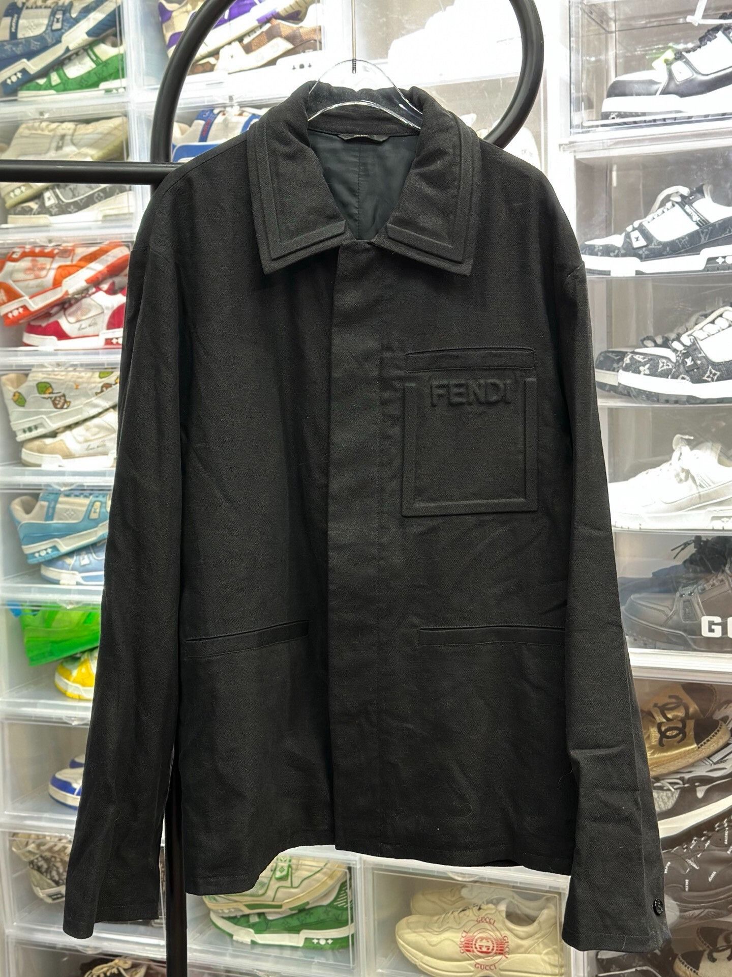 Fendi Fendi Linen Black Light Jacket 44 Men Size US L / EU 52-54 / 3 - 1 Thumbnail