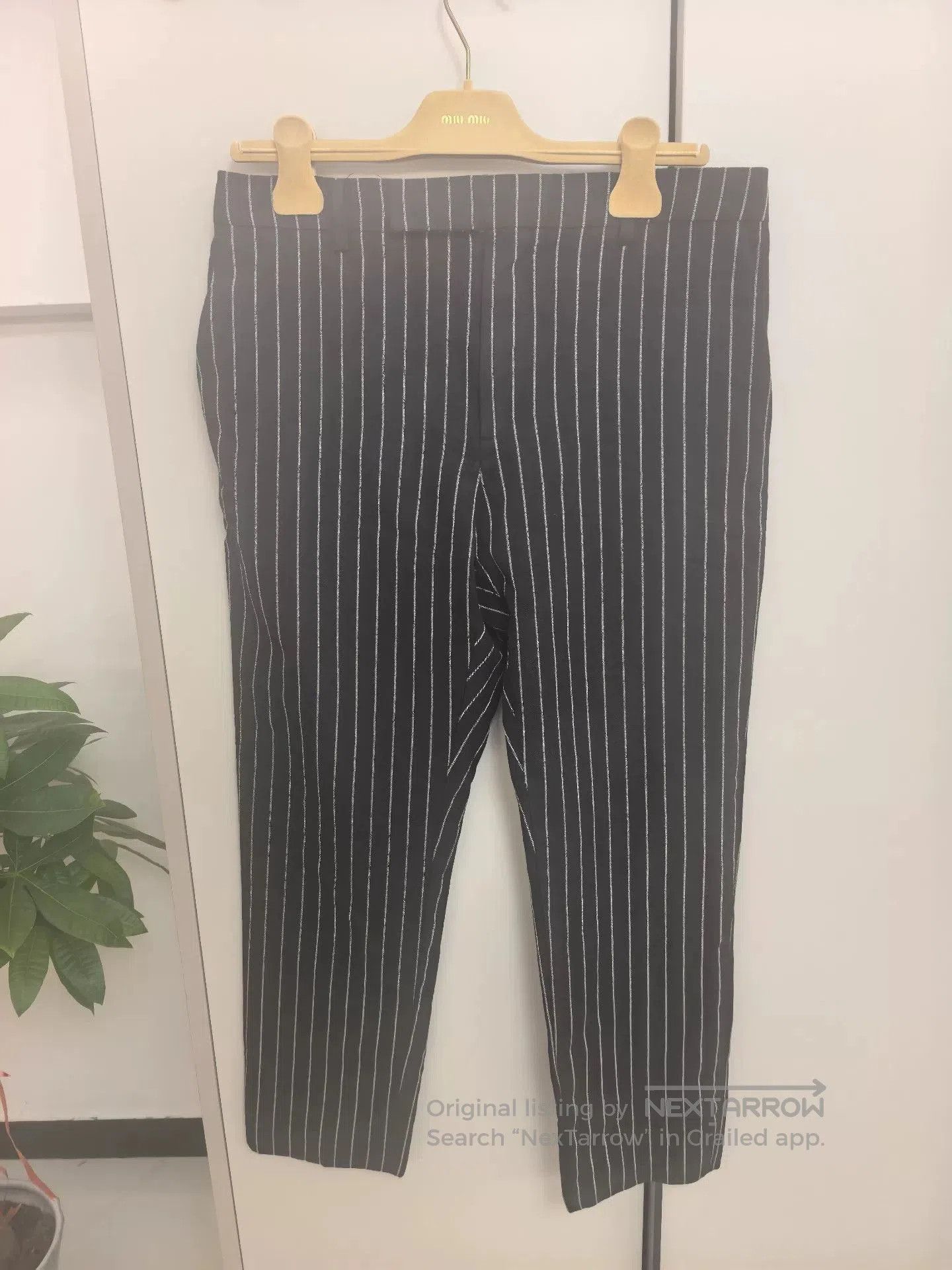 Celine Celine Striped Dark Blue Wool Trousers. Size US 32 / EU 48 - 1 Thumbnail
