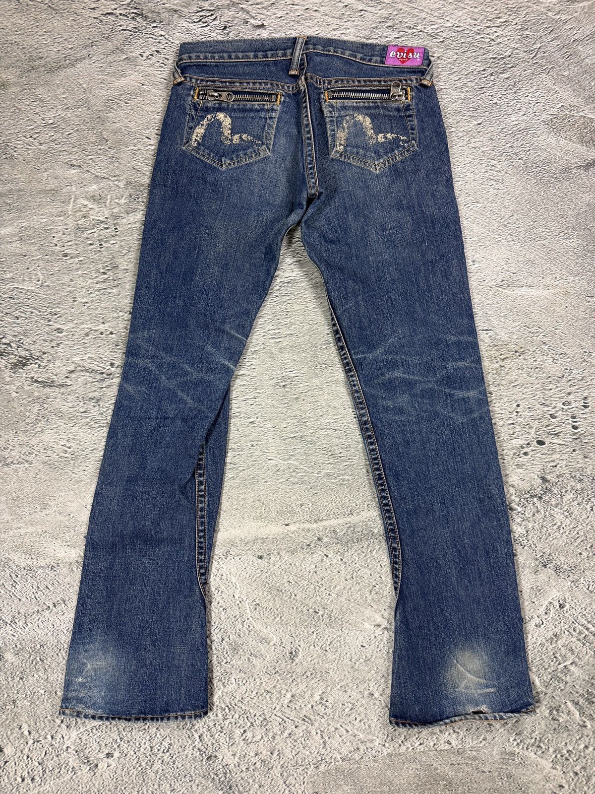 Evisu Evisu Donna jeans bootcut zip pockets white vintage Size 29" - 1 Thumbnail