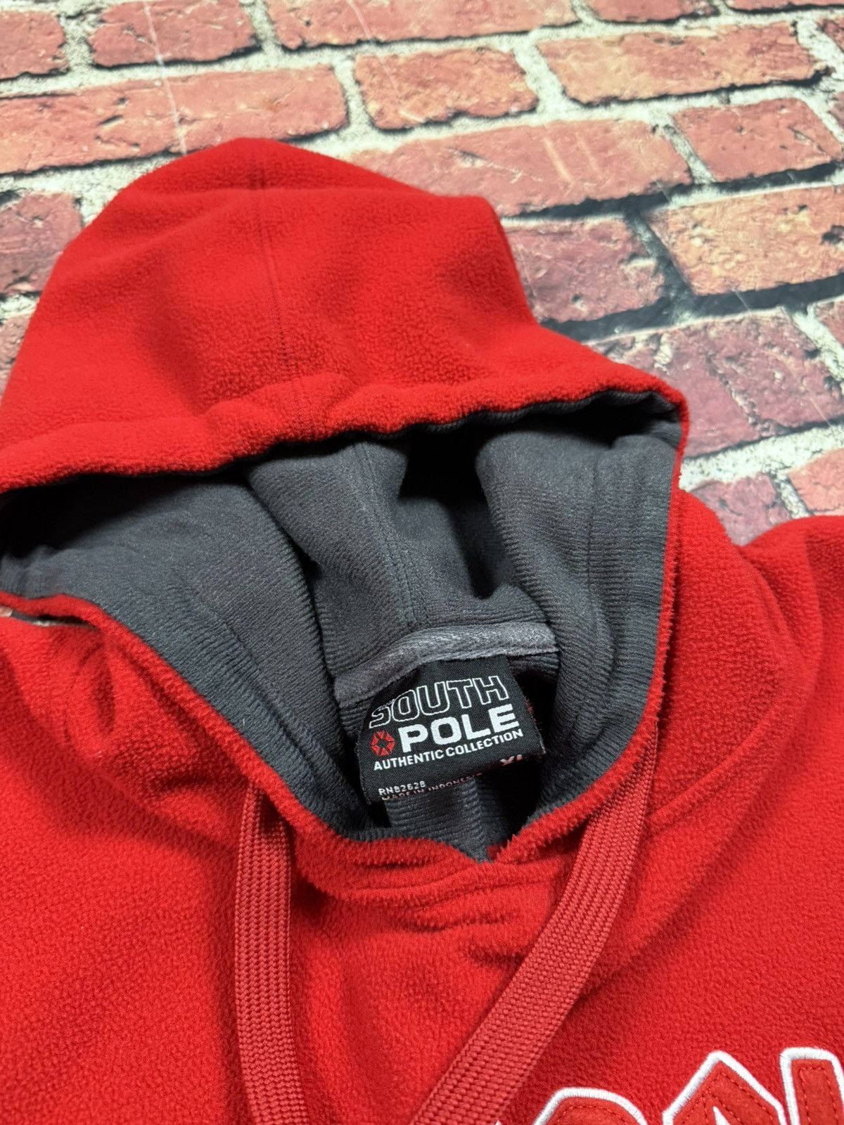 Southpole Vintage Southpole Fleece Hoodie Red Baggy Fit Sweatshirt Y2K Size US XL / EU 56 / 4 - 9 Thumbnail