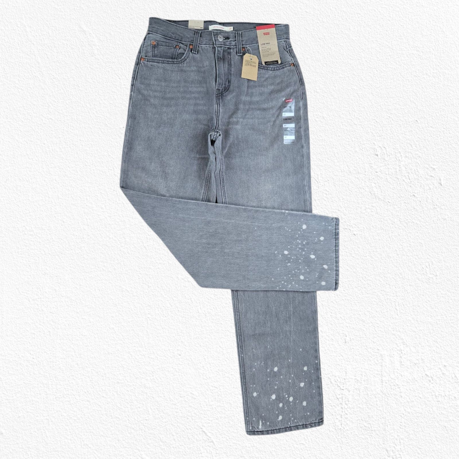 Levi's Levi's Low Pro Grey Happy Accident Mid Rise Jeans Size 27 Size 27" / US 4 / IT 40 - 2 Thumbnail
