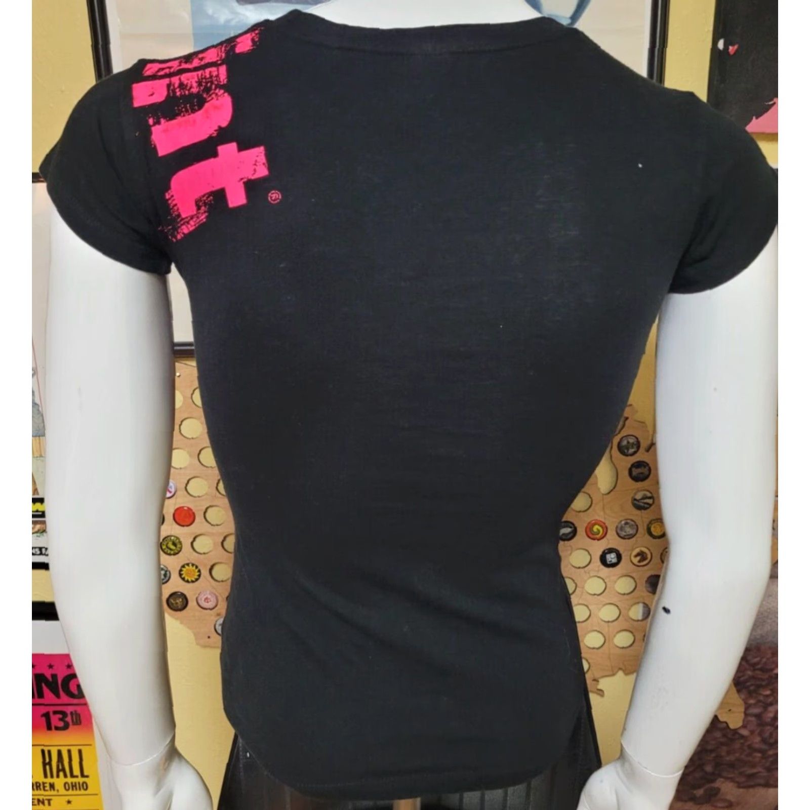 Vintage Womens T-Shirt Cedar Point Amusement Park Sandusky OH Jrs Medium Roller Coasters Black Cotton Blend Shirt Womens M Size M / US 6-8 / IT 42-44 - 2 Thumbnail