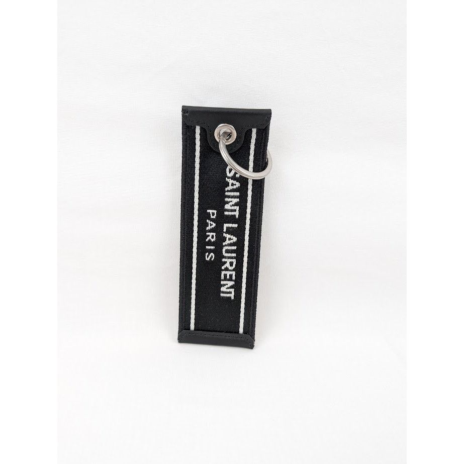 Saint Laurent Paris o1rshd1 Size: OS / Key Ring With Nastro in White Size ONE SIZE - 10 Thumbnail