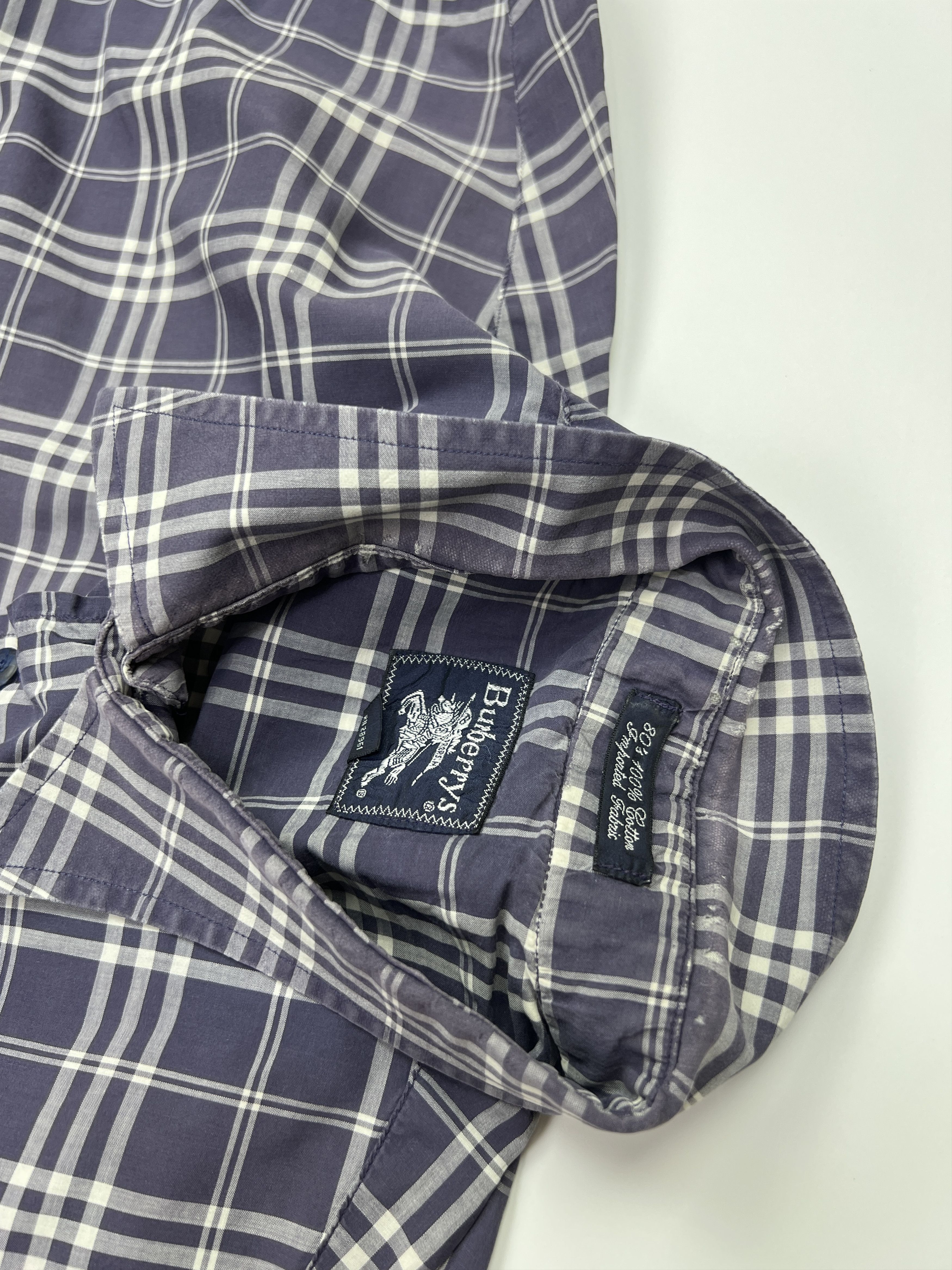 Burberry Vintage 80-90s Burberrys Made in USA Blue Nova Check Size US XL / EU 56 / 4 - 9 Thumbnail