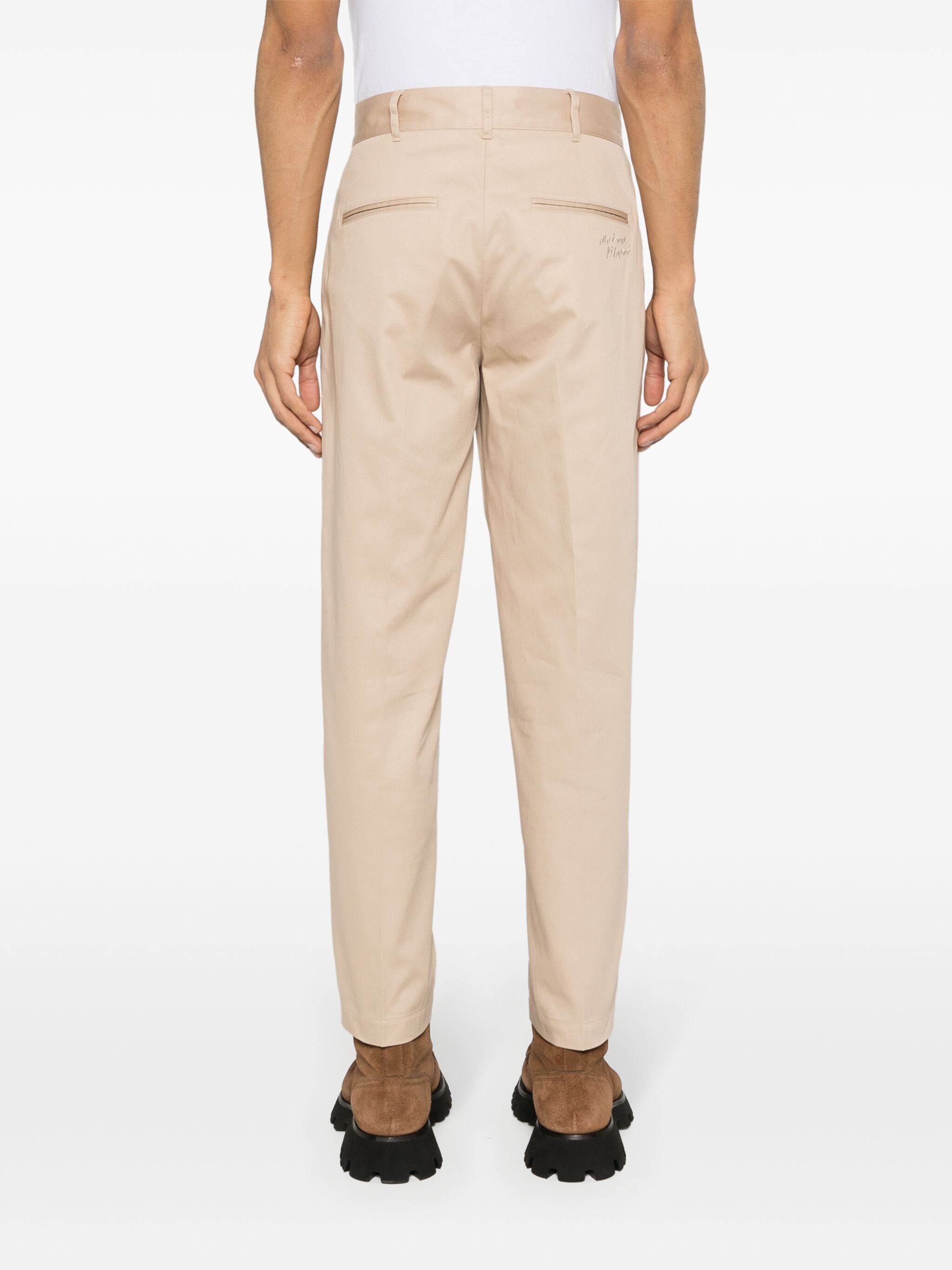 Maison Kitsune o1s22i1n1124 Chino Gabardina Pant in Beige Size US 28 / EU 44 - 4 Thumbnail