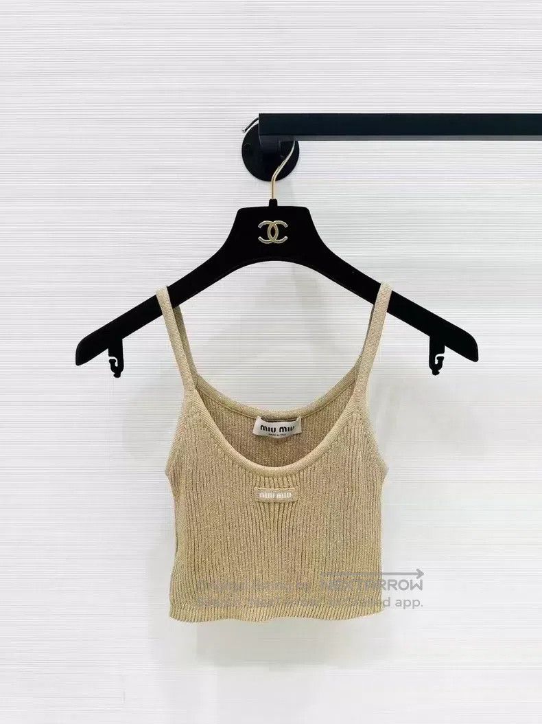 Miu Miu 38 24 spring and summer letter knitted sling