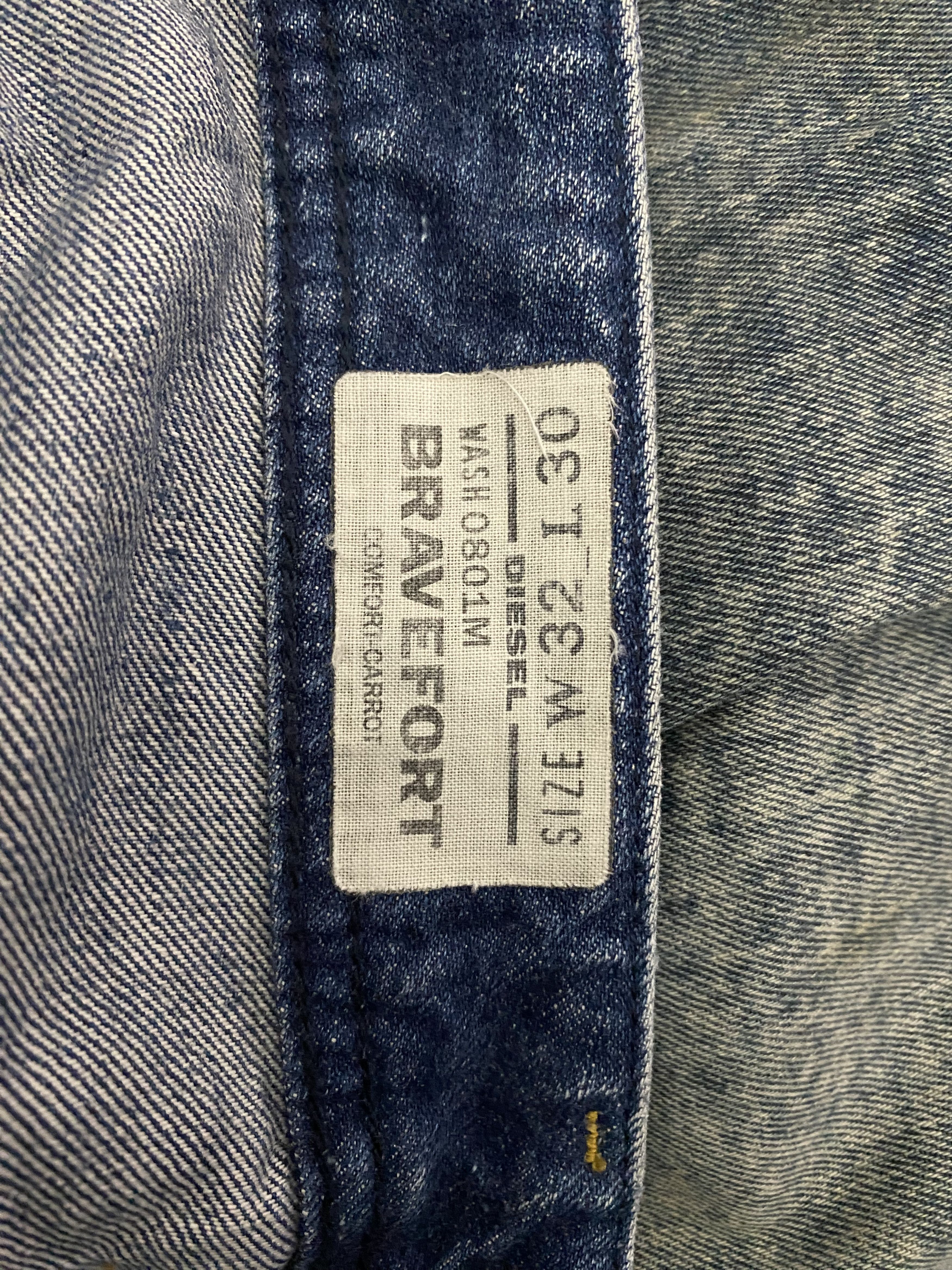 Diesel DIESEL BRAVEFORT 0801M Comfort Carrot Distressed Jeans Size US 34 / EU 50 - 14 Thumbnail