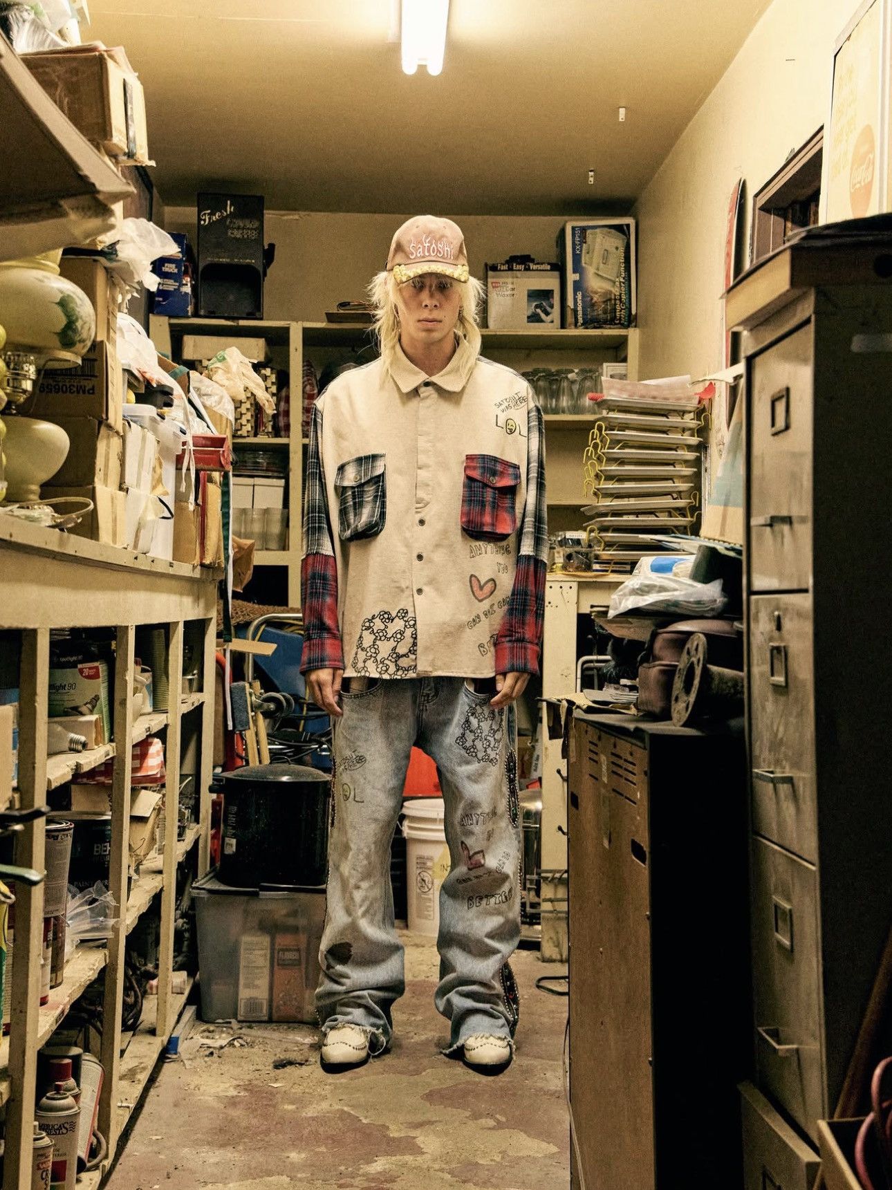 Satoshi Nakamoto Nessa Wide-Leg Printed Embellished Jeans Size US 30 / EU 46 - 2 Thumbnail