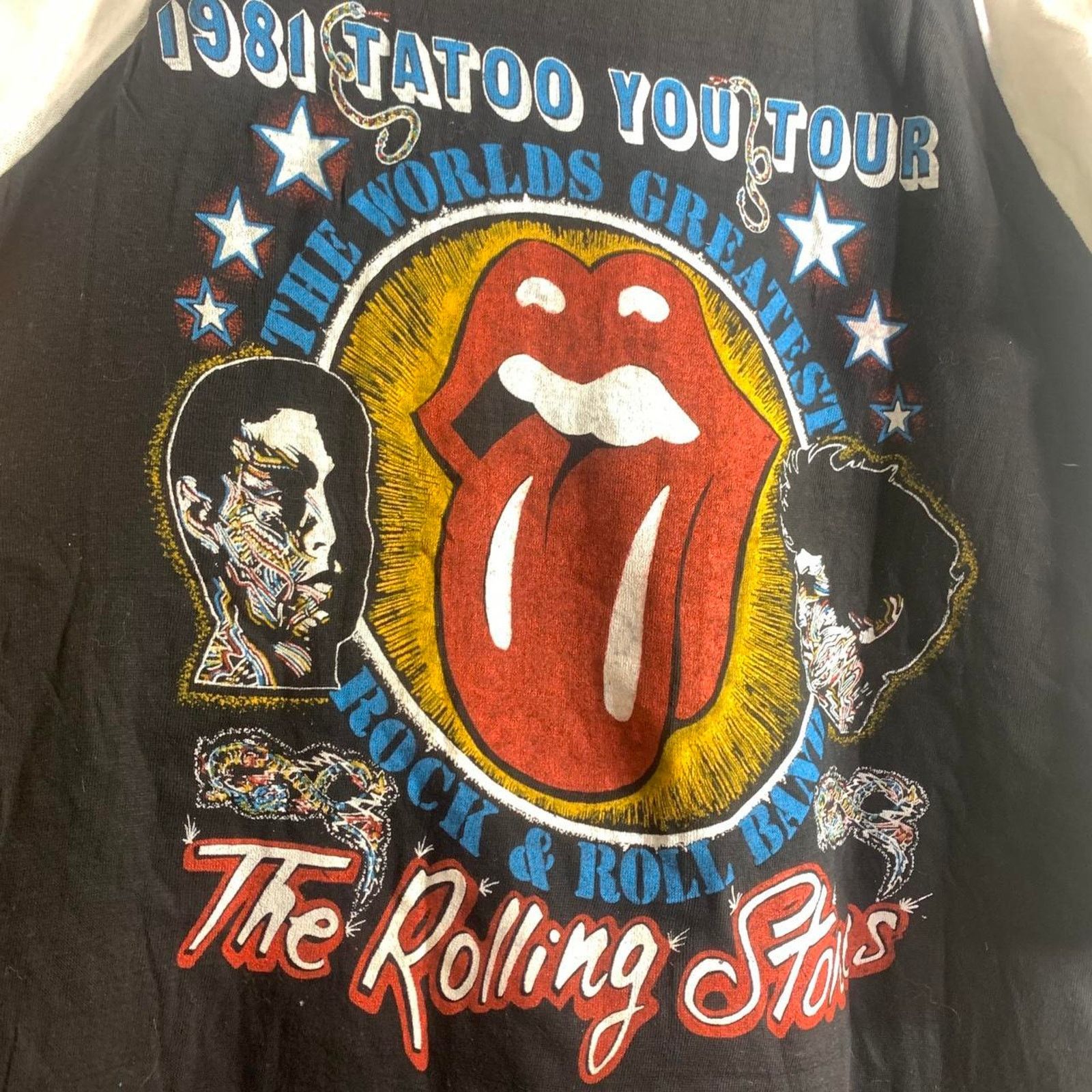 Vintage 1981 ROLLING STONES Tattoo You Tour 3/4 sleeve tee shirt XL Size US XL / EU 56 / 4 - 7 Thumbnail
