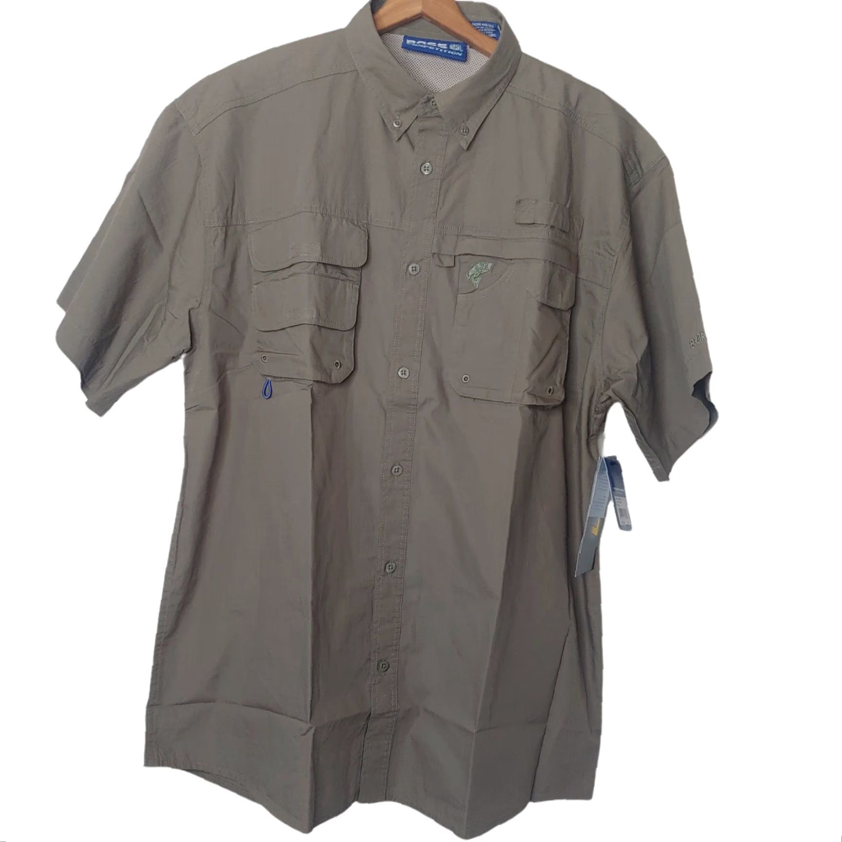 Vintage Bass Competition 3XDRY Fishing Shirt Medium Vented Green Short Sleeve Outdoors Size US M / EU 48-50 / 2 - 2 Thumbnail