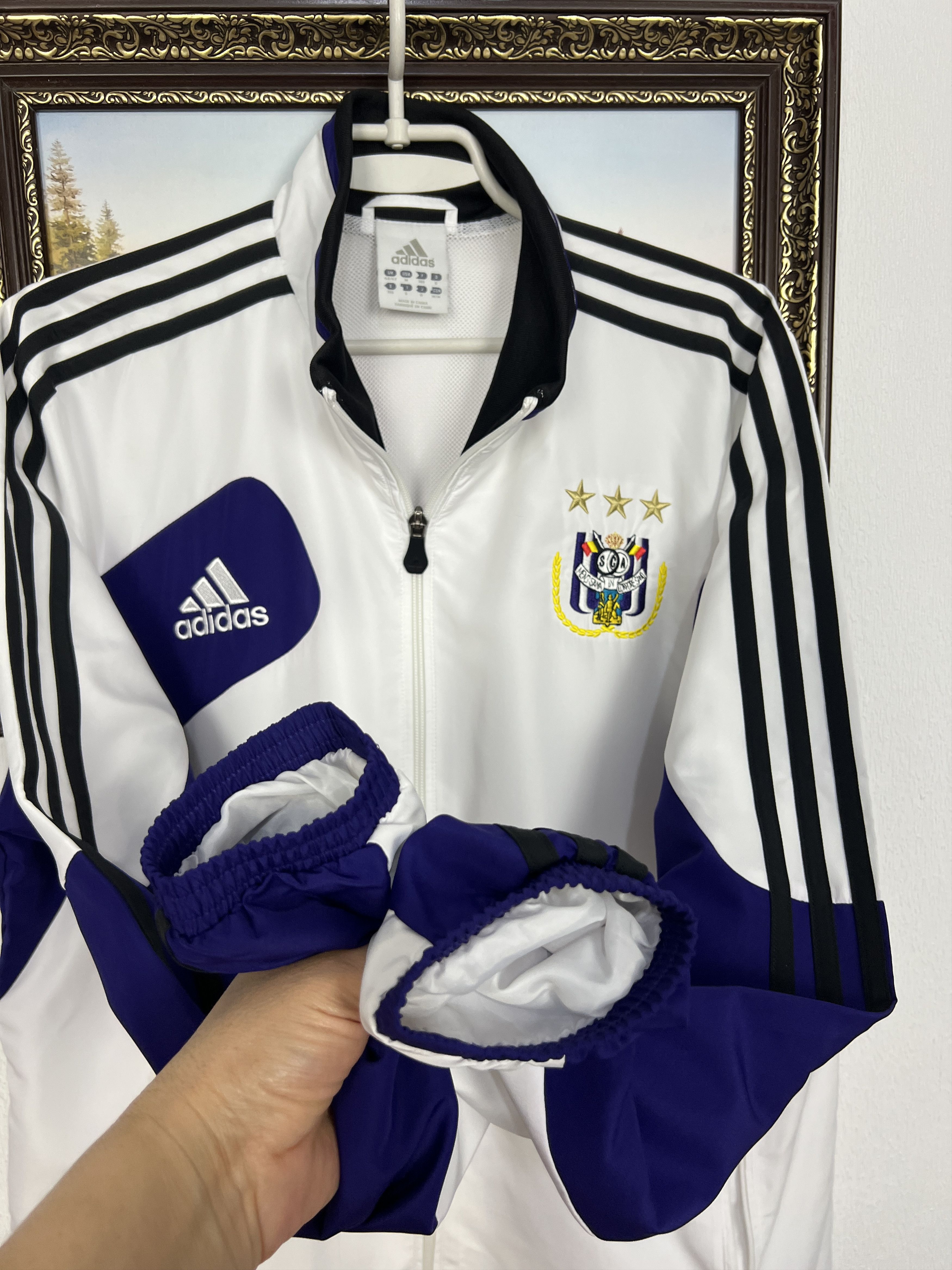 Adidas Vintage Anderlecht Football Jacket Soccer Track Top Zip Rare Size US M / EU 48-50 / 2 - 5 Thumbnail