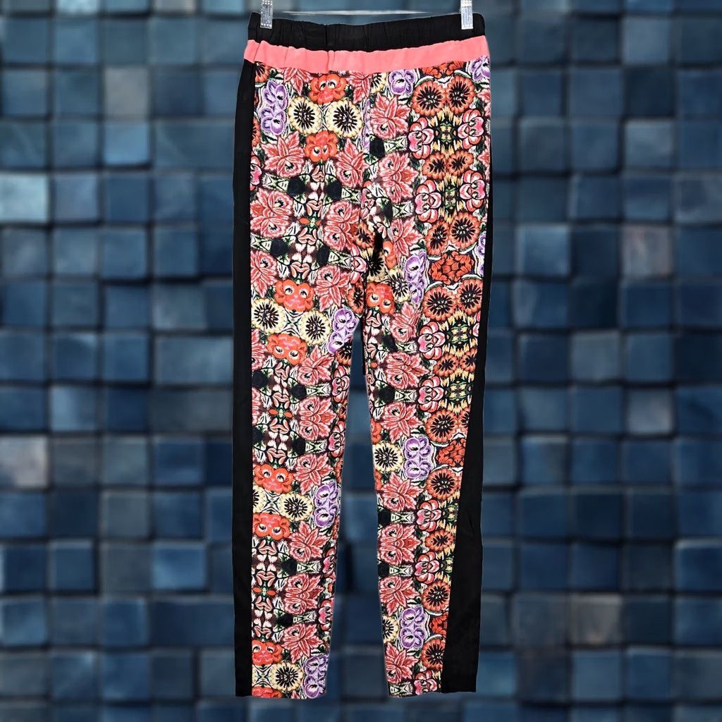 Rebecca Minkoff Rebecca Minkoff Women's Malone Floral Printed Silk Pull-on Pants Size 4 Size 27" / US 4 / IT 40 - 1 Thumbnail