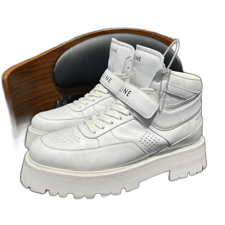 Celine celine white thick sole sneakers Size US 15 / EU 48 - 1 Thumbnail